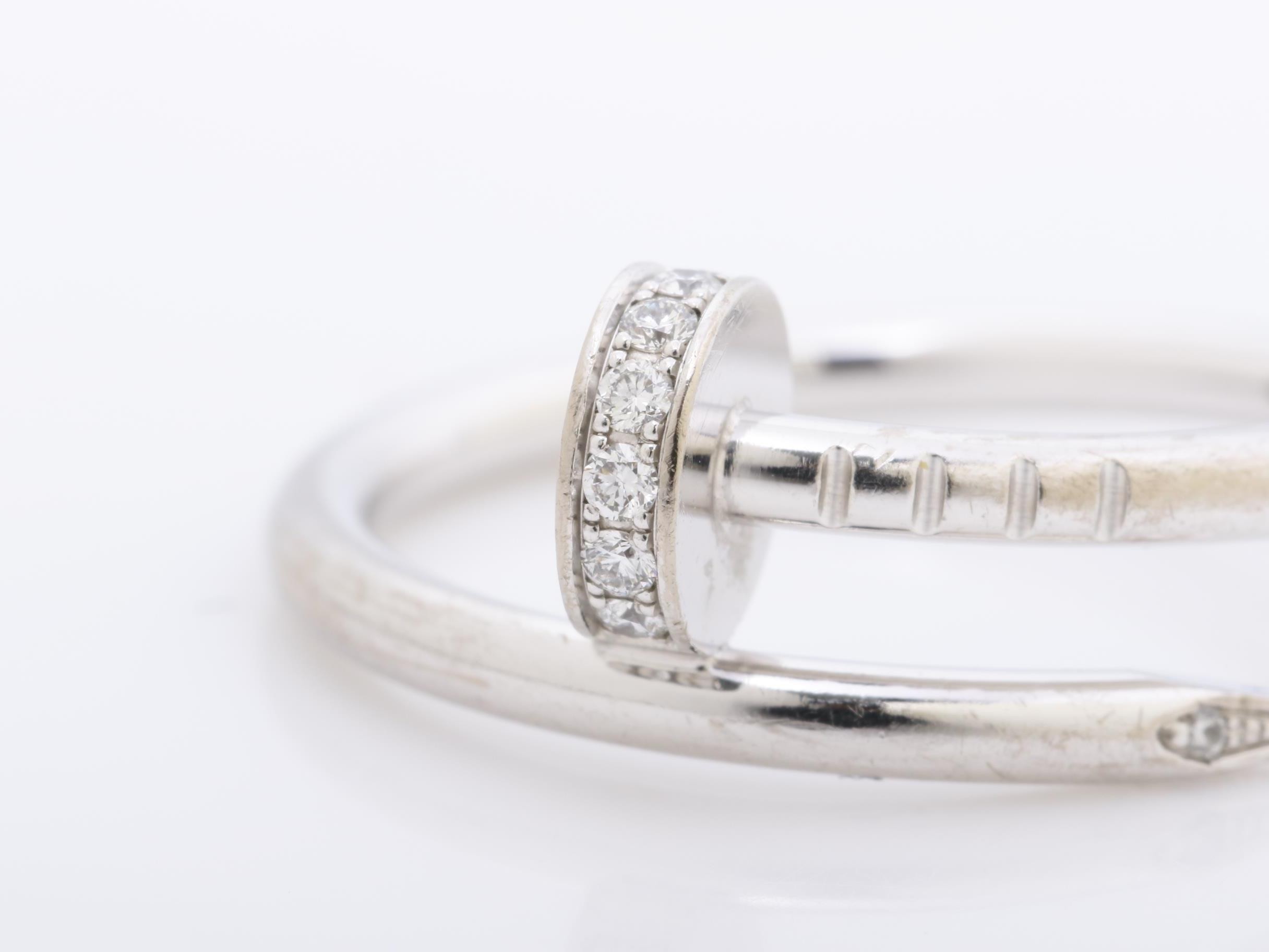 750WG Juste un Clou Diamond Ring, Size #48, 3.4g — view 3