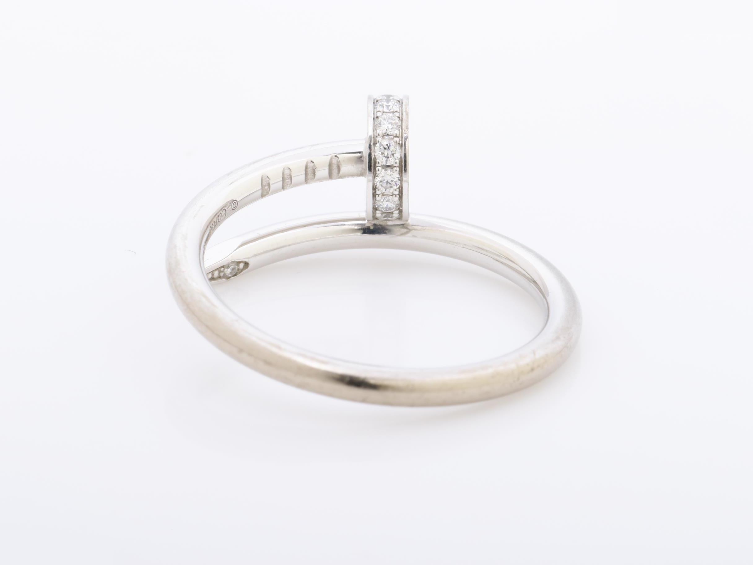 750WG Juste un Clou Diamond Ring, Size #48, 3.4g — view 4