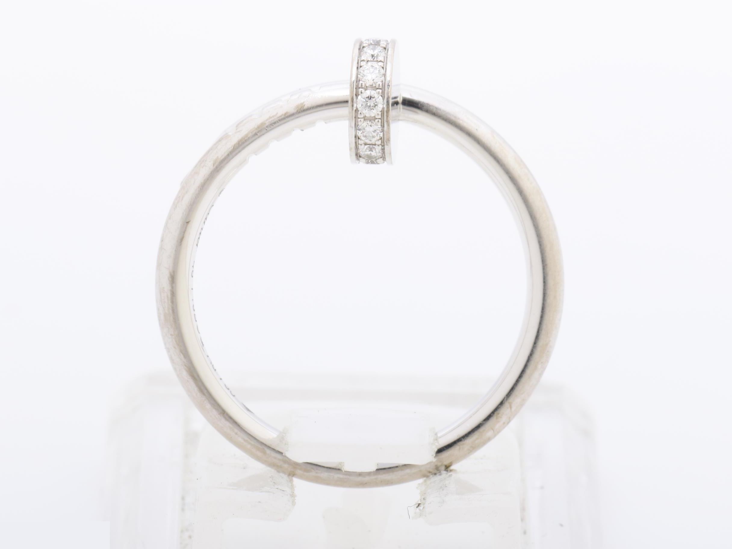 750WG Juste un Clou Diamond Ring, Size #48, 3.4g — view 5