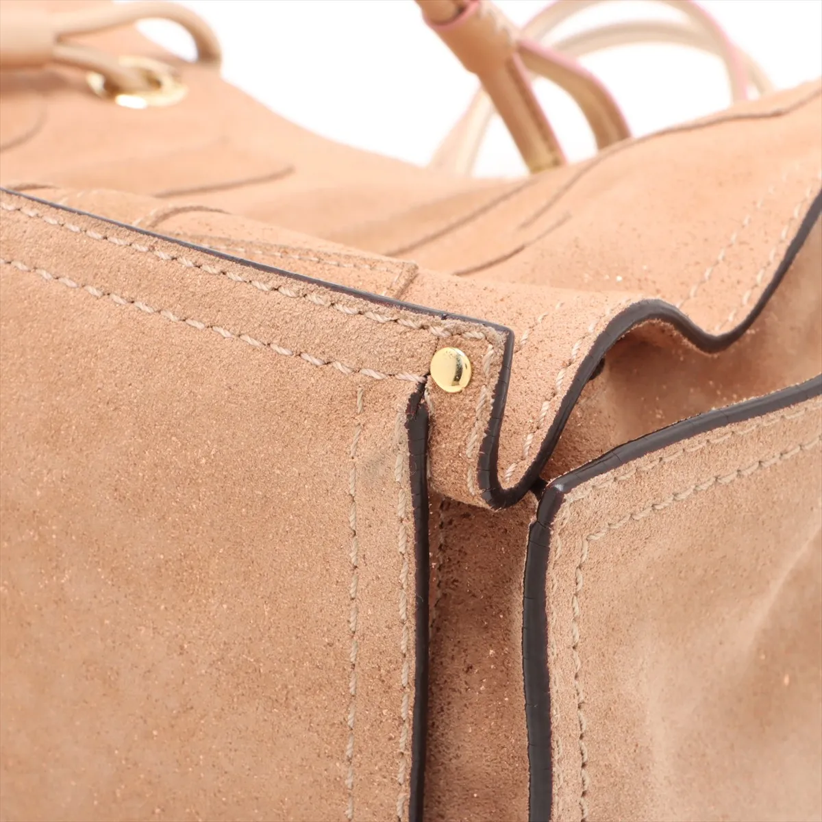 Anagram Suede x Leather Tote Bag Beige — view 14