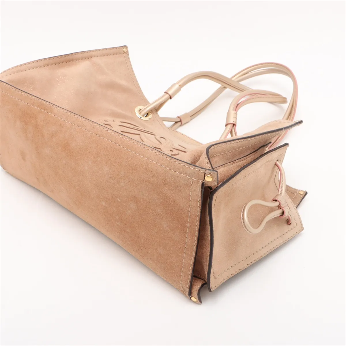 Anagram Suede x Leather Tote Bag Beige — view 3