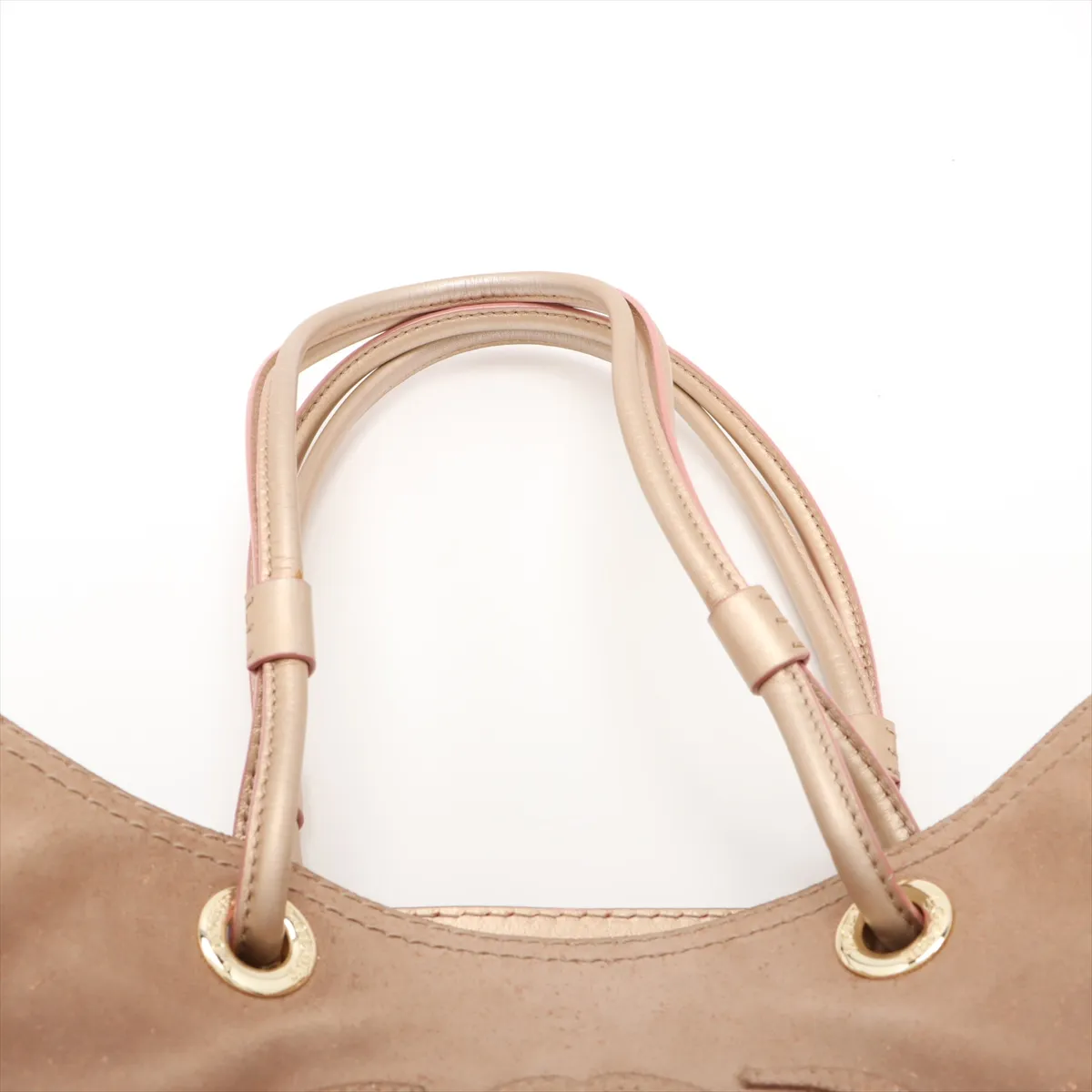 Anagram Suede x Leather Tote Bag Beige — view 6