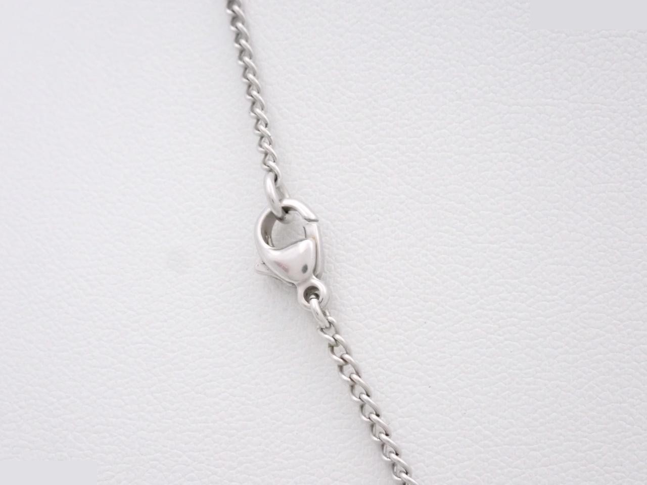 Silver necklace, chain approximately 41cm long. — view 2
