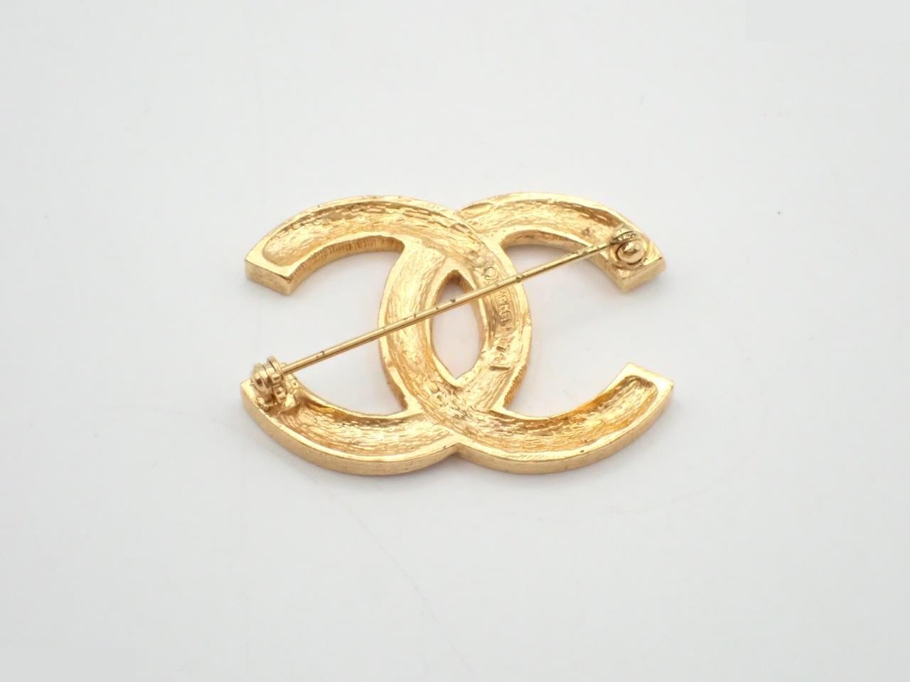 Coco Mark Rhinestone Brooch (with box) — view 2