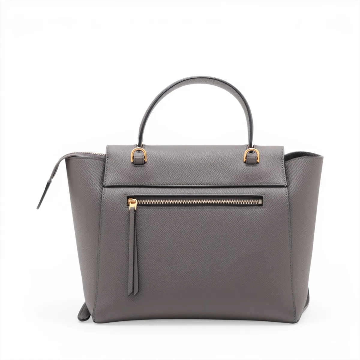 Belt Bag Mini Leather 2-Way Handbag Gray — view 2