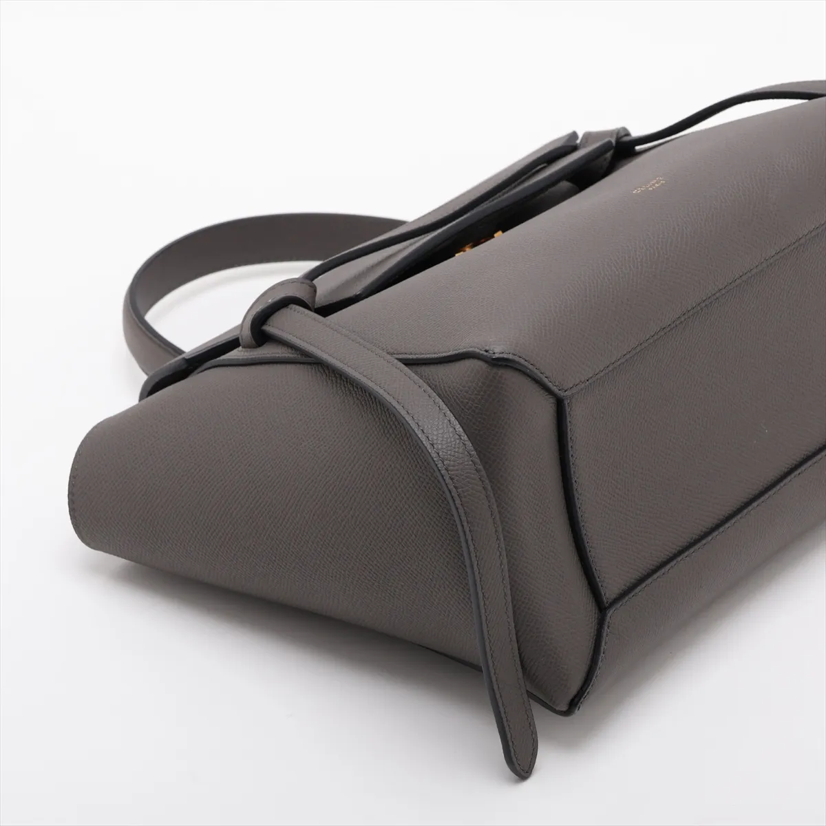 Belt Bag Mini Leather 2-Way Handbag Gray — view 4