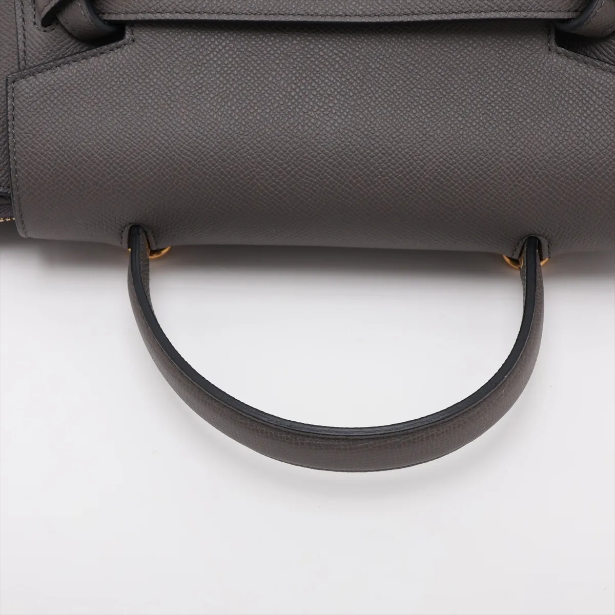 Belt Bag Mini Leather 2-Way Handbag Gray — view 5