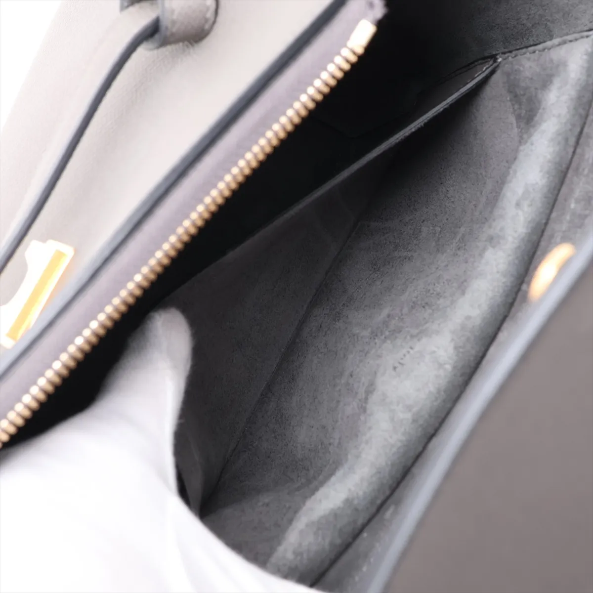 Belt Bag Mini Leather 2-Way Handbag Gray — view 10