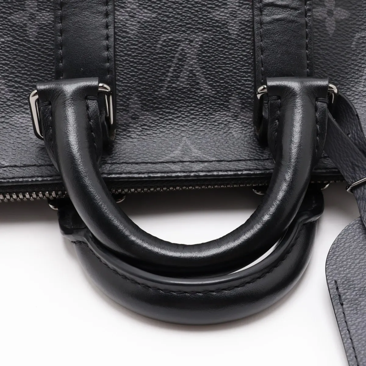 Monogram Eclipse Keepall Bandoulière 25 M46271 Black x Gray — view 5