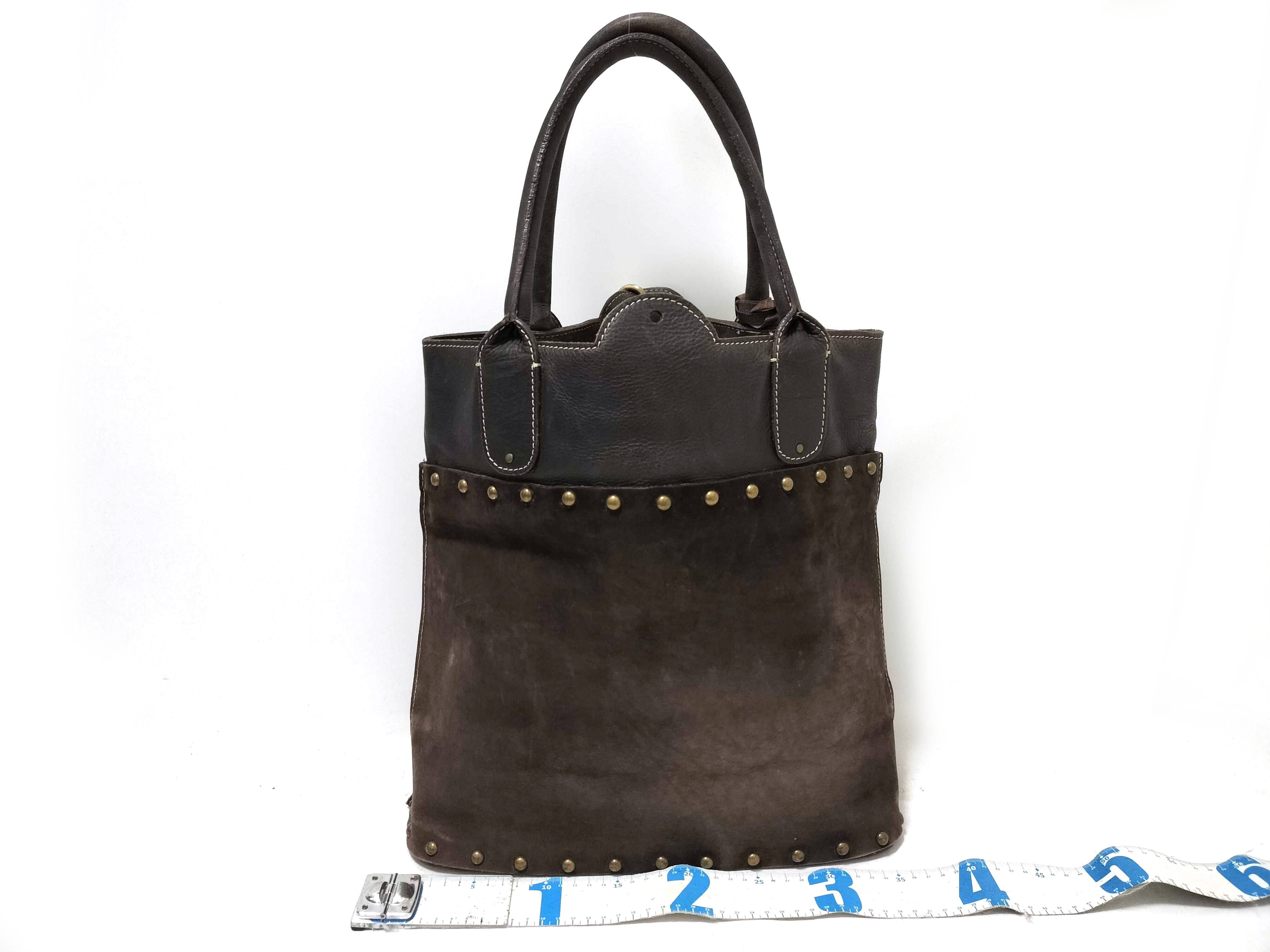 tote bag, suede, brown tote bag — view 2