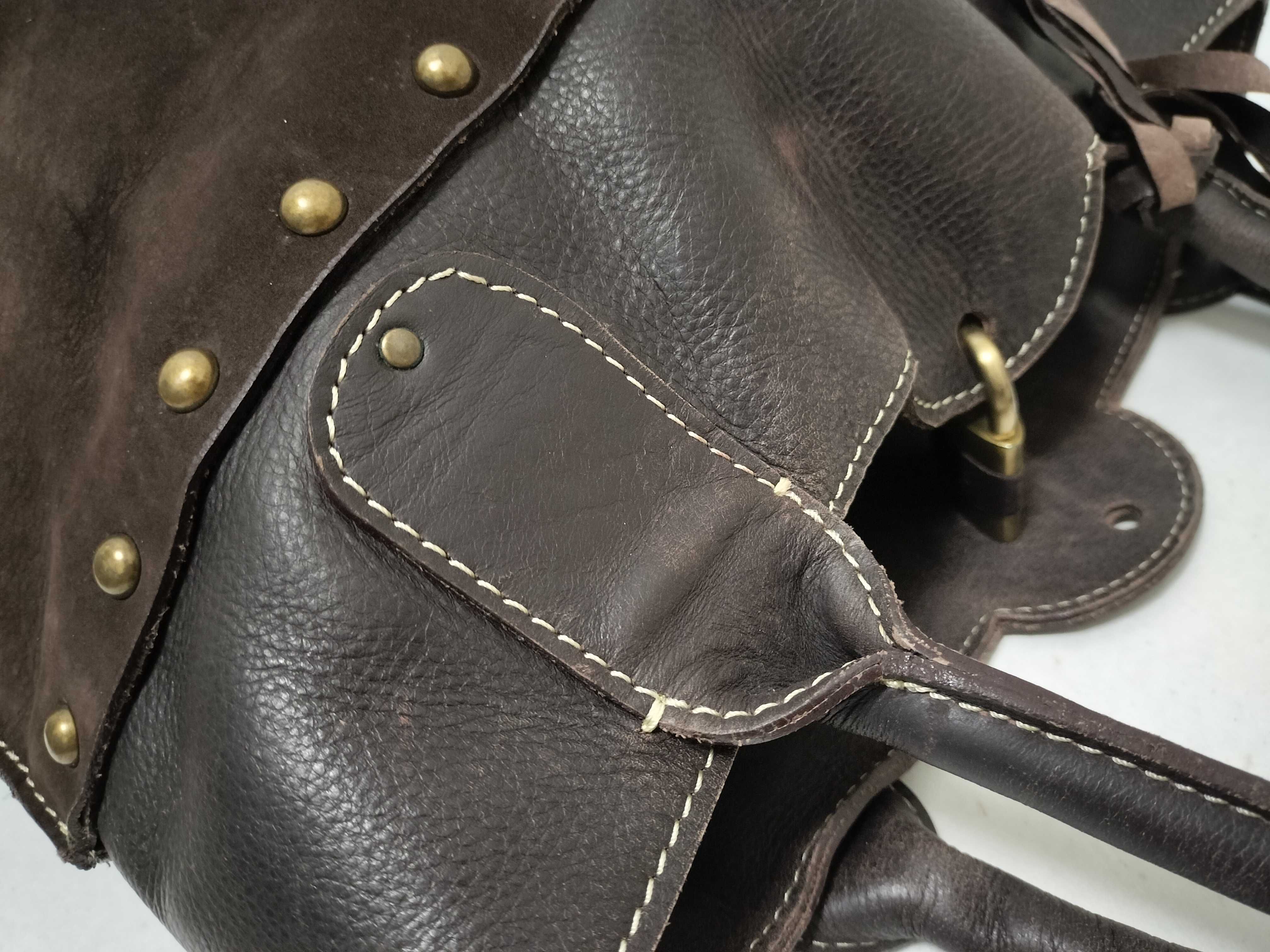 tote bag, suede, brown tote bag — view 5