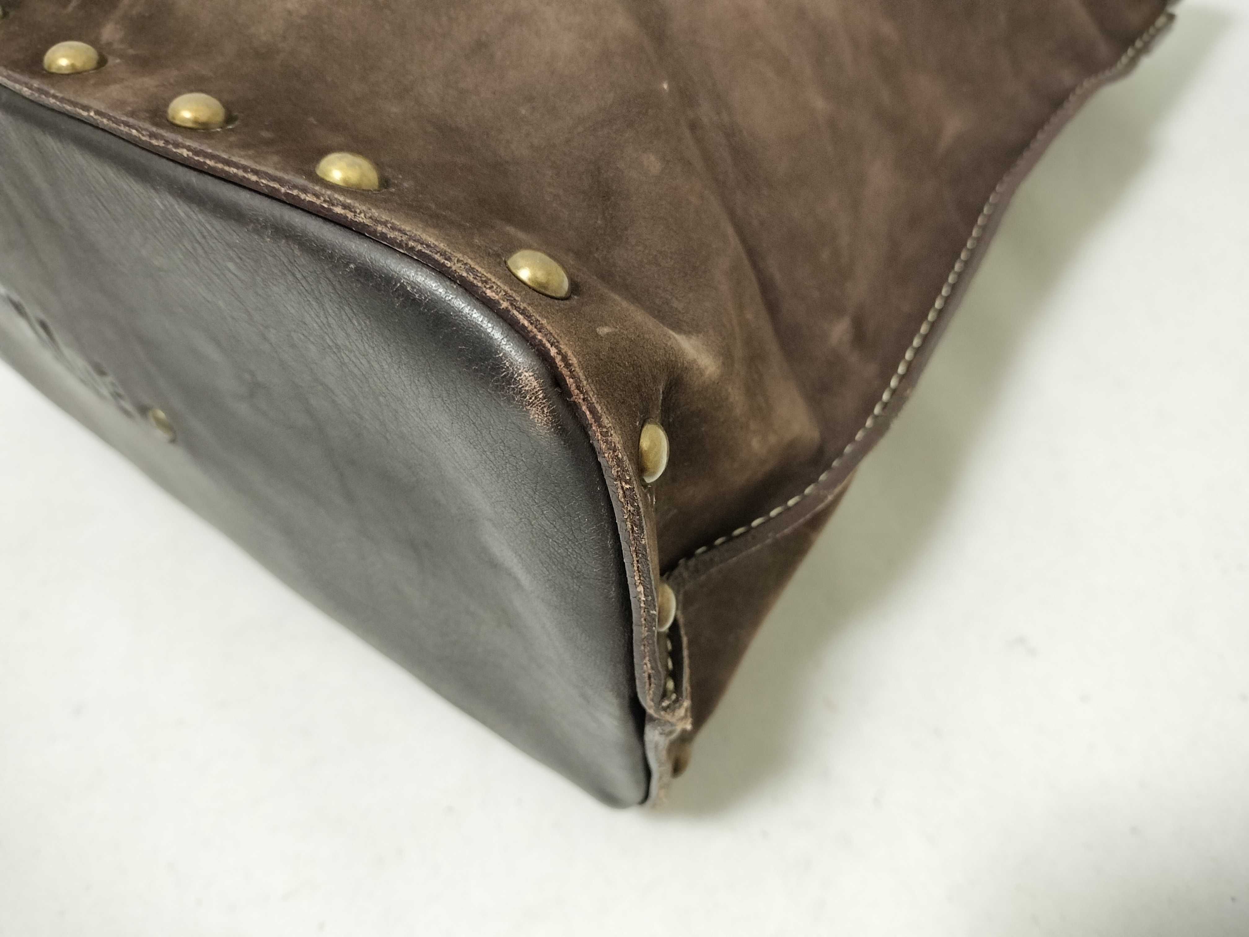 tote bag, suede, brown tote bag — view 6