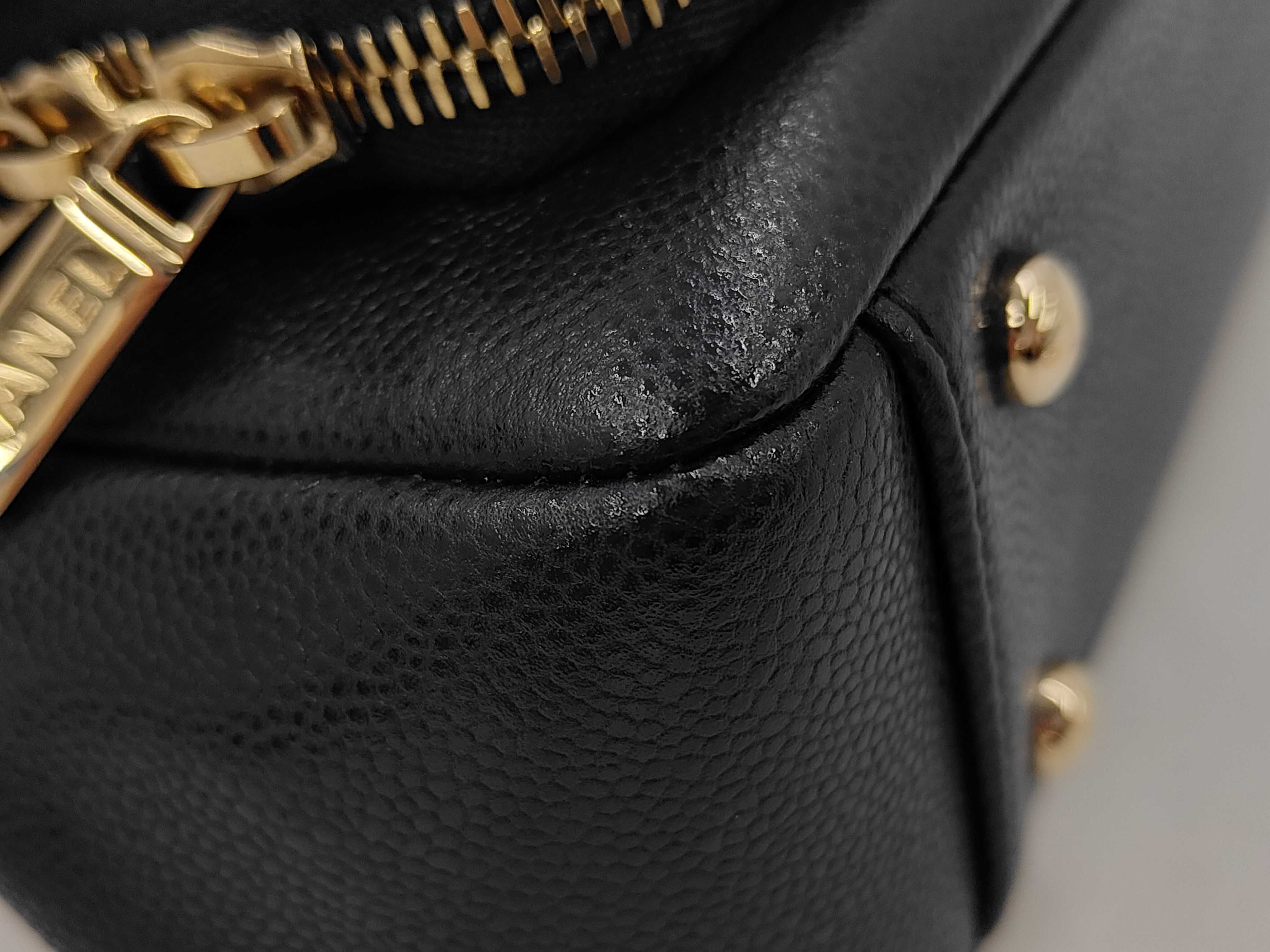 Business Affinity Medium Caviar Skin 2-Way Handbag, Navy, with original seal (serial number in the 30s). — view 3