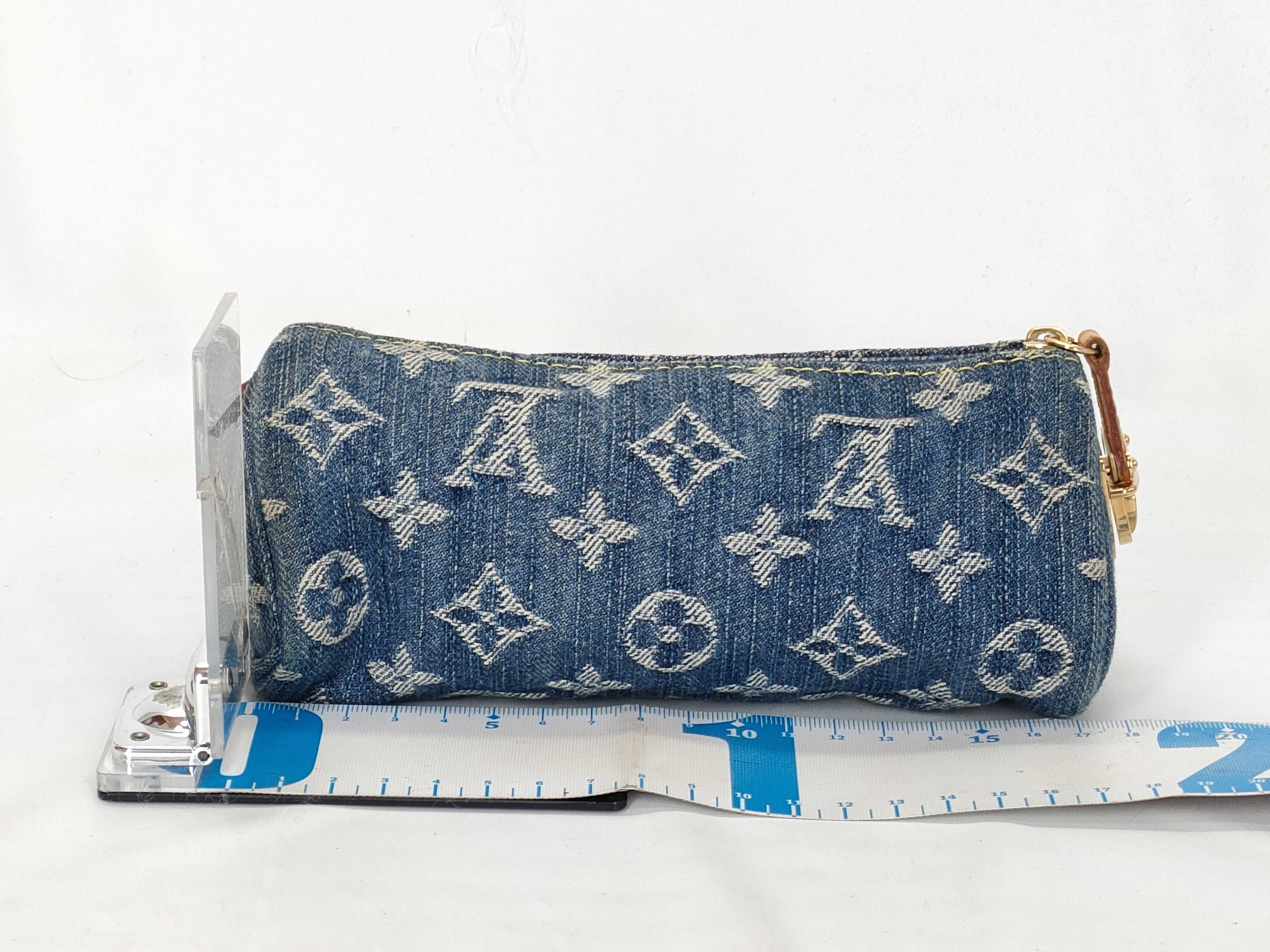 Monogram Denim Louis Vuitton Trouse Speedy GM Pouch Vintage Monogram Denim Pen Case Pouch — view 2