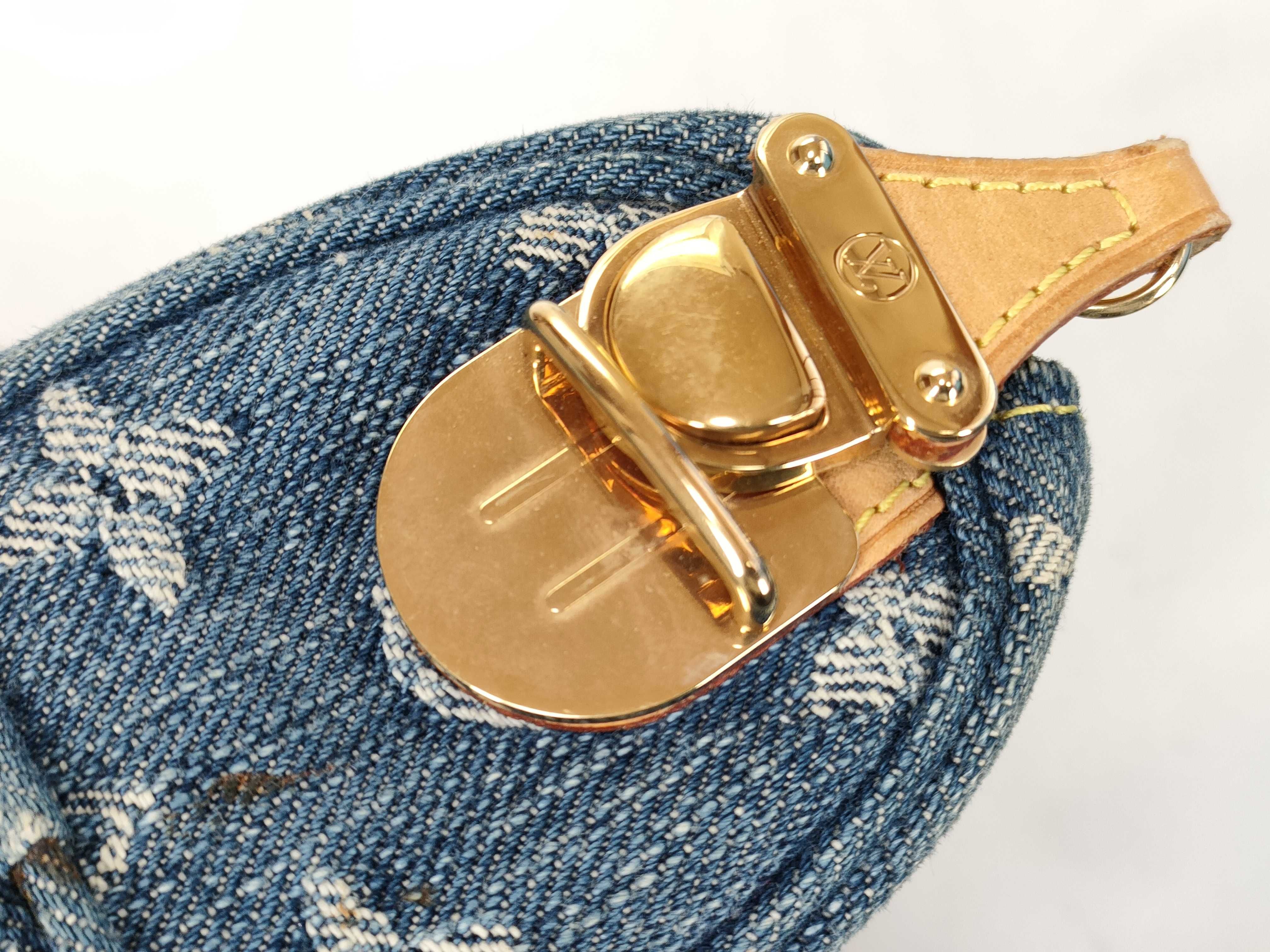 Monogram Denim Louis Vuitton Trouse Speedy GM Pouch Vintage Monogram Denim Pen Case Pouch — view 11