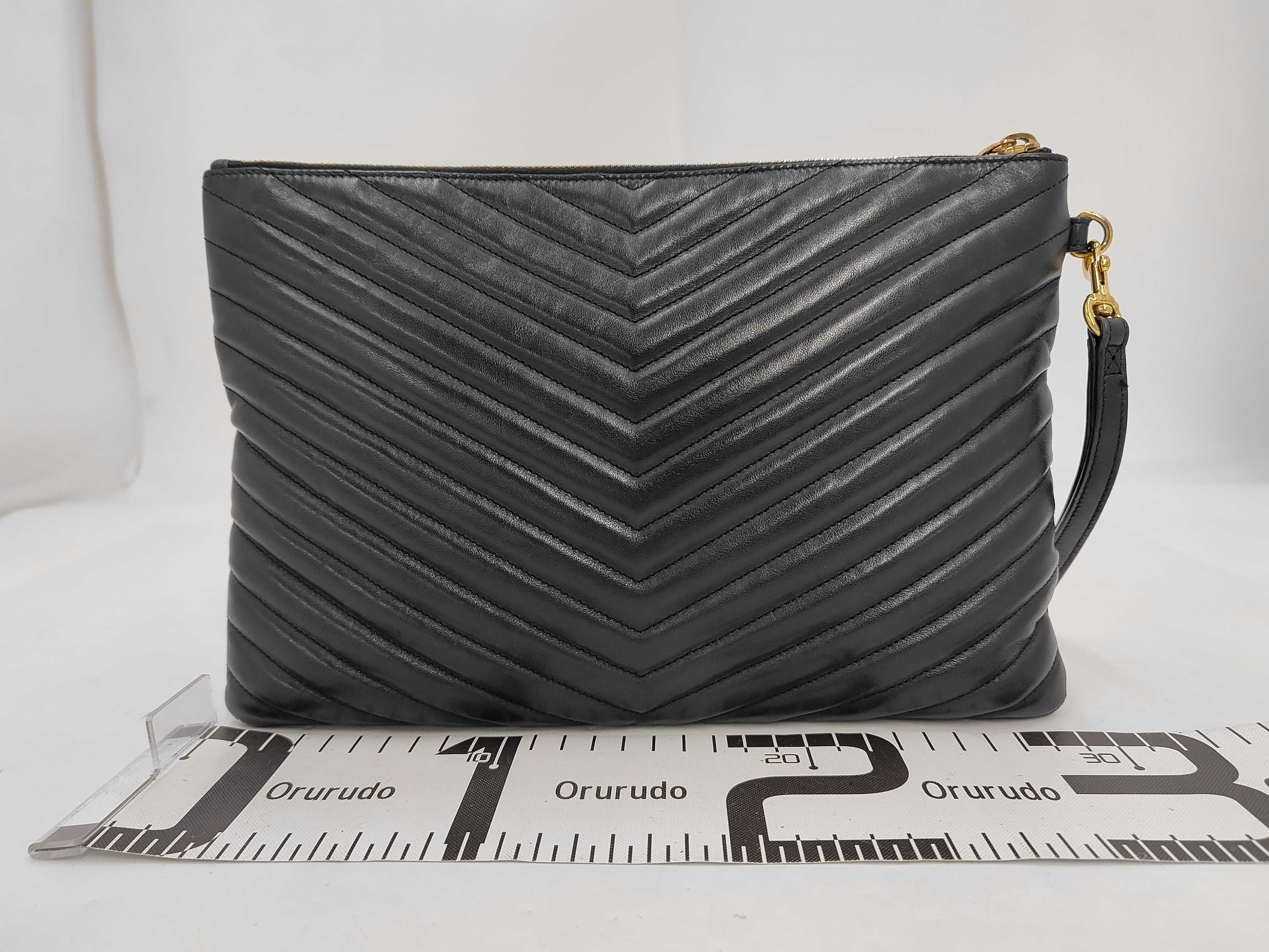 Cassandra Monogram Matelasse Clutch Bag — view 2