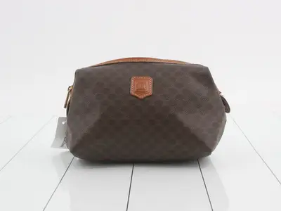 Macadam PVC Pouch, Brown