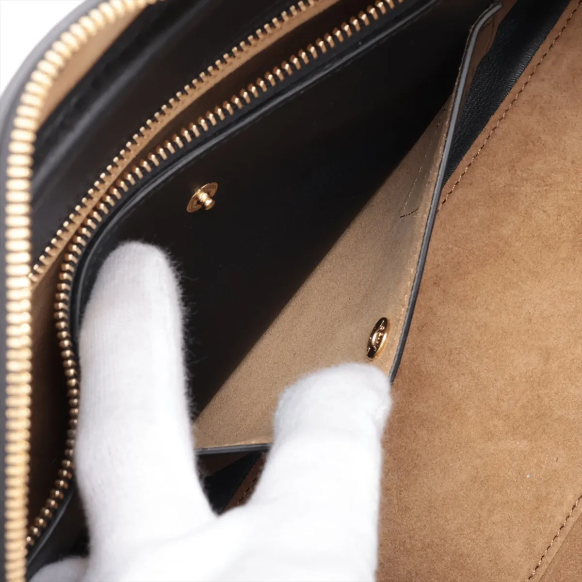 Repeat Anagram Amazona 28 Canvas x Leather 2-Way Handbag Navy x Black — view 10