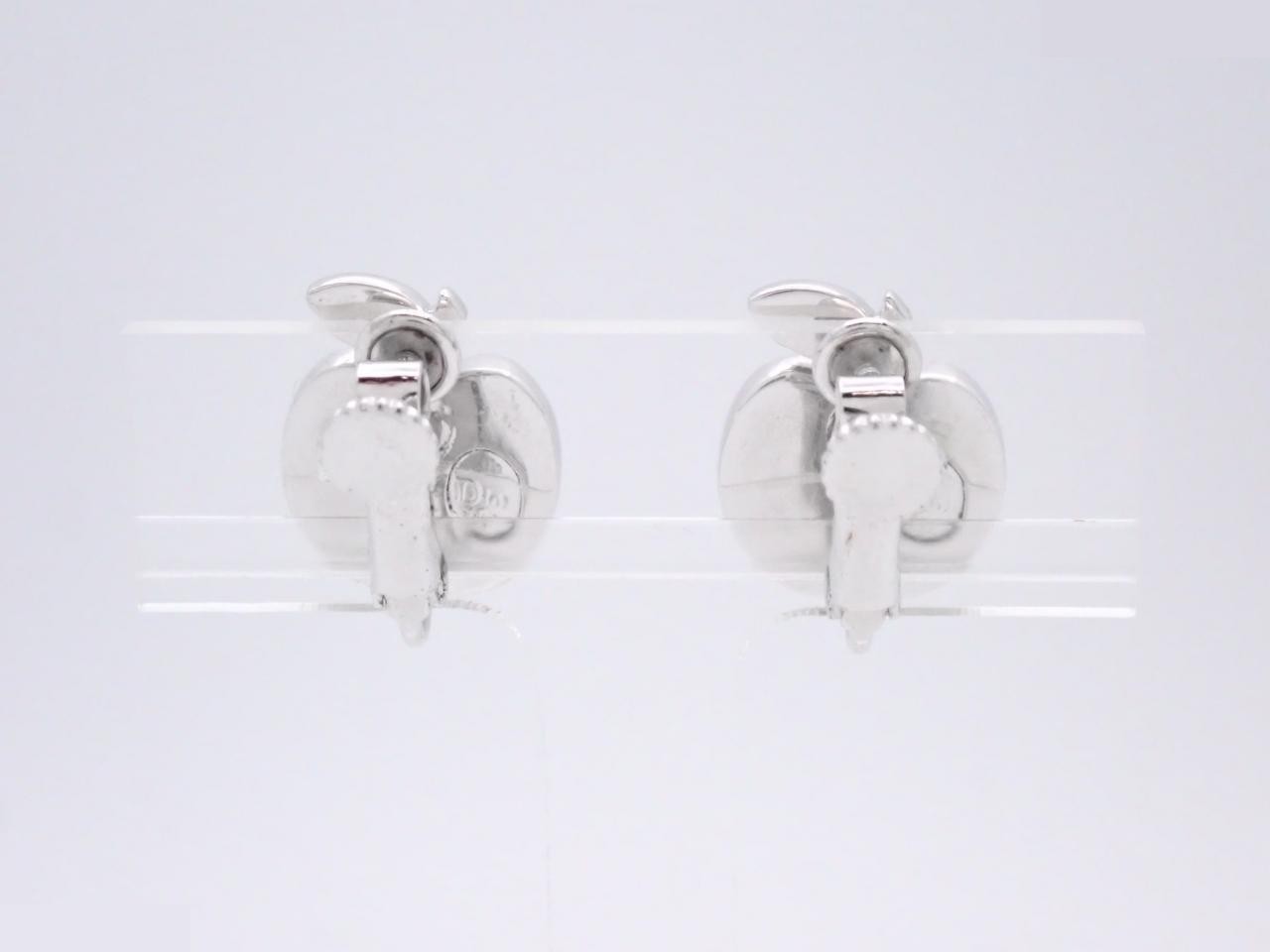 CD logo apple motif earrings — view 2