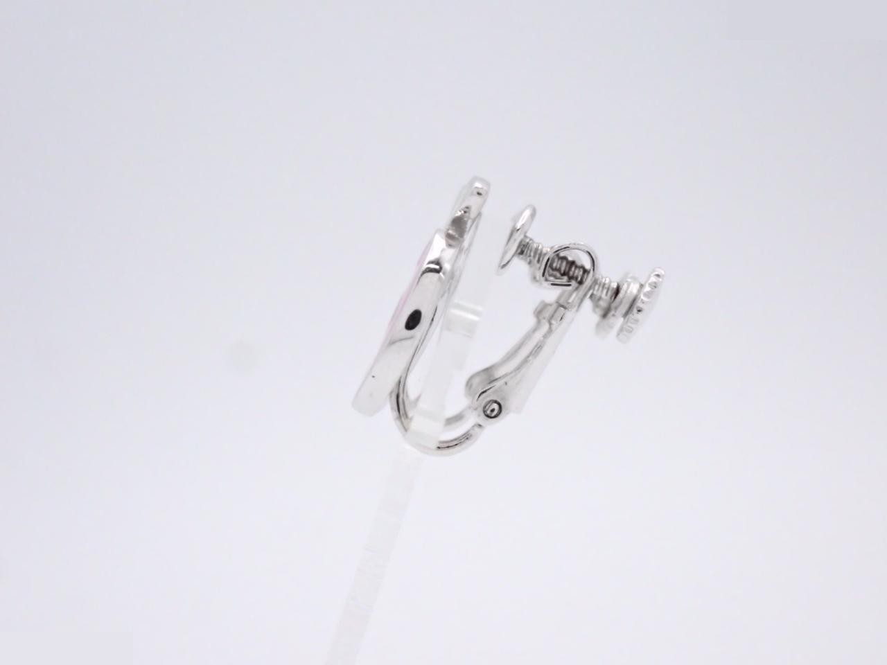 CD logo apple motif earrings — view 3