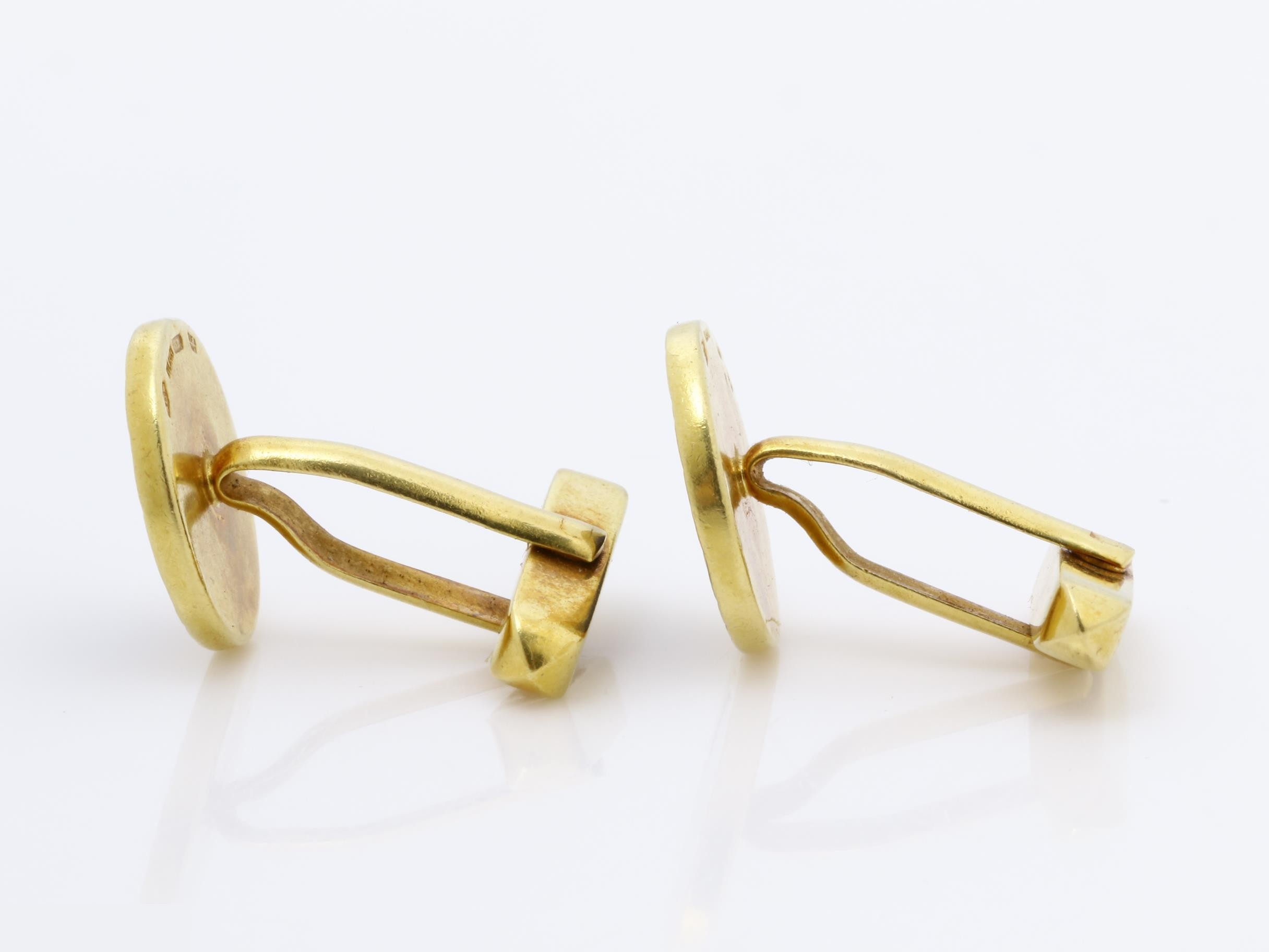 750YG Bulgari Cufflinks, Lapis Lazuli, 12.4g — view 5