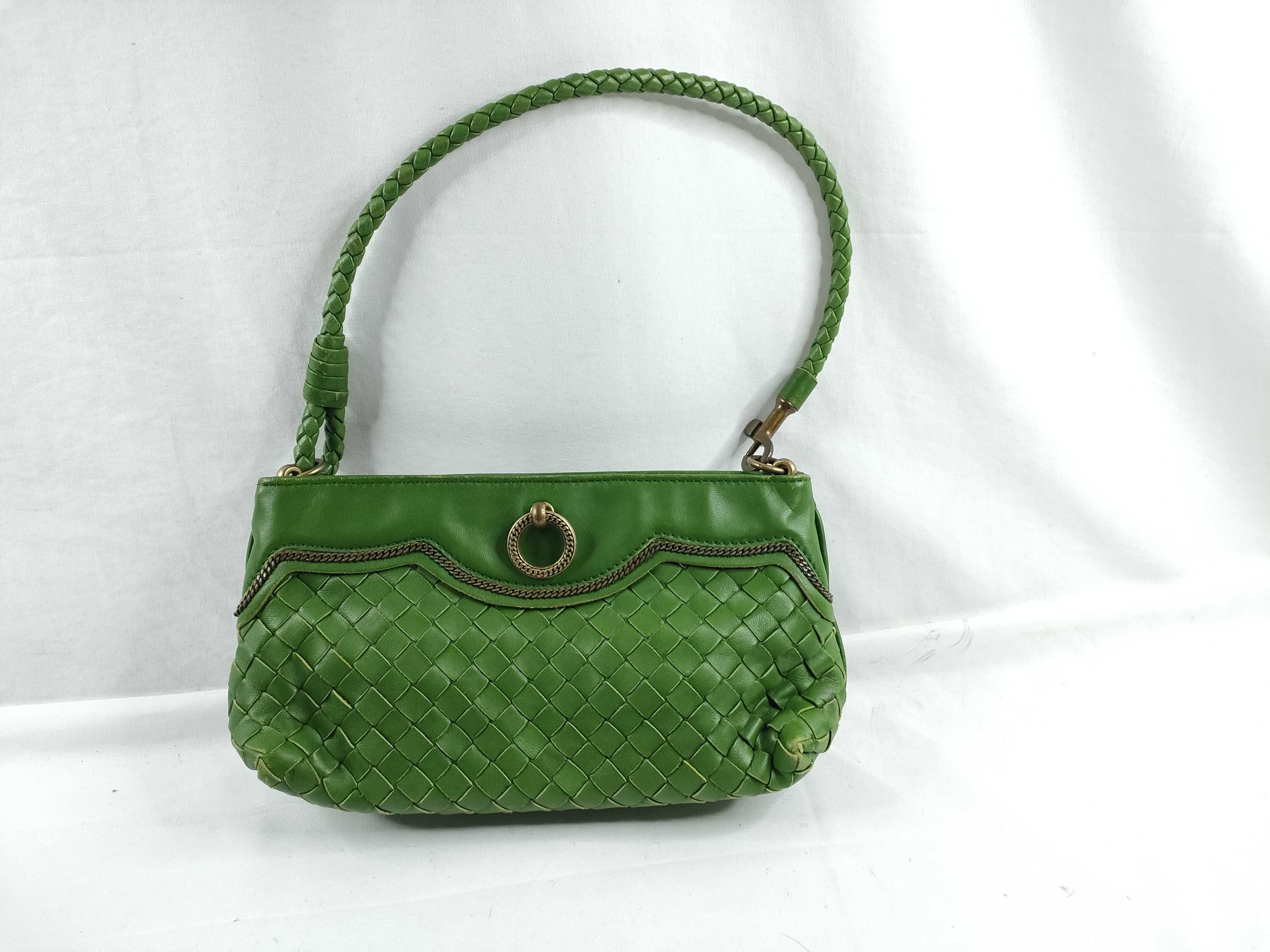 Intrecciato Handbag One Shoulder Bag Intrecciato Green 169861 Shoulder Bag