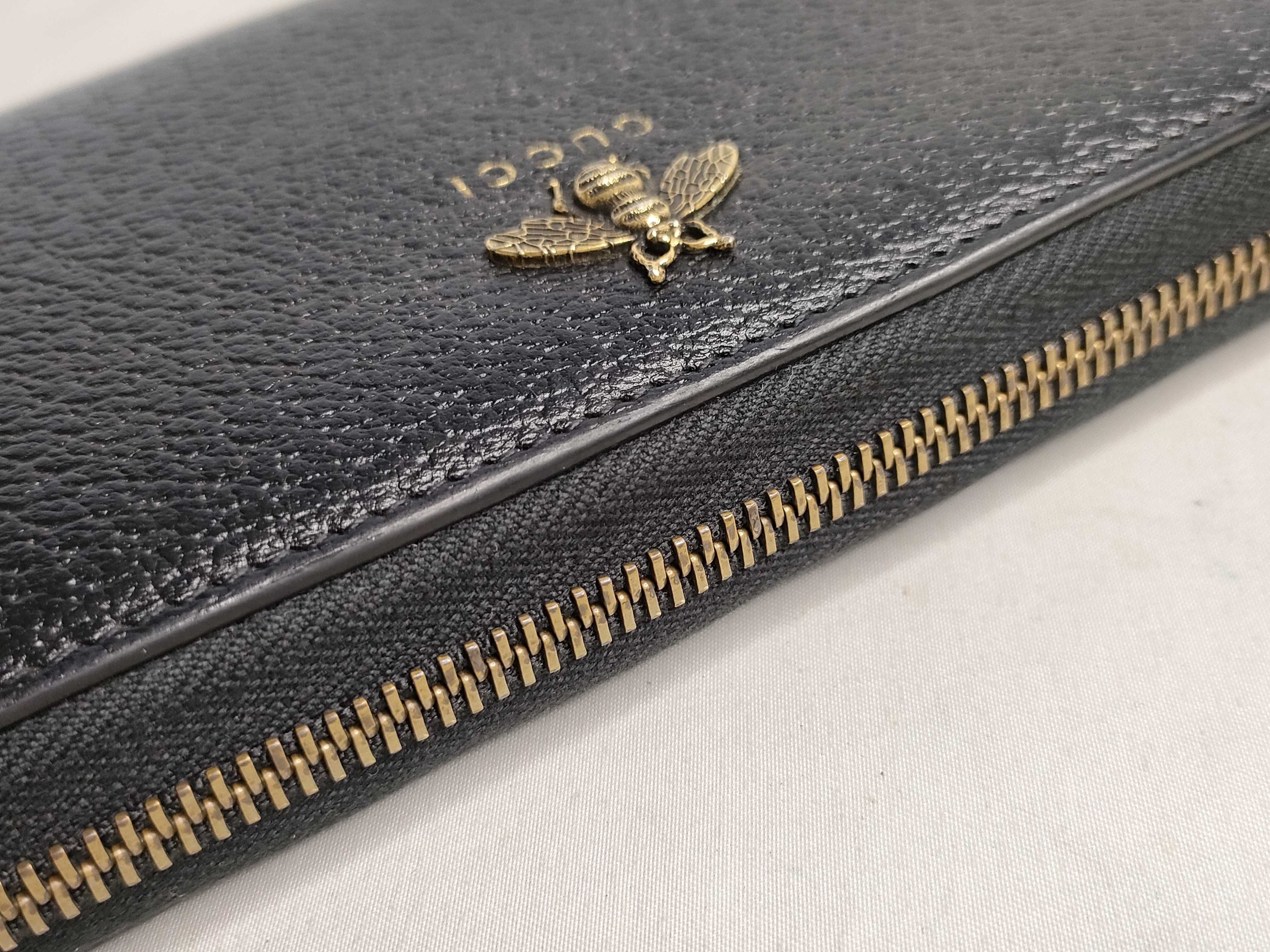 523667 Animalier Bee Round Zipper Long Wallet — view 8