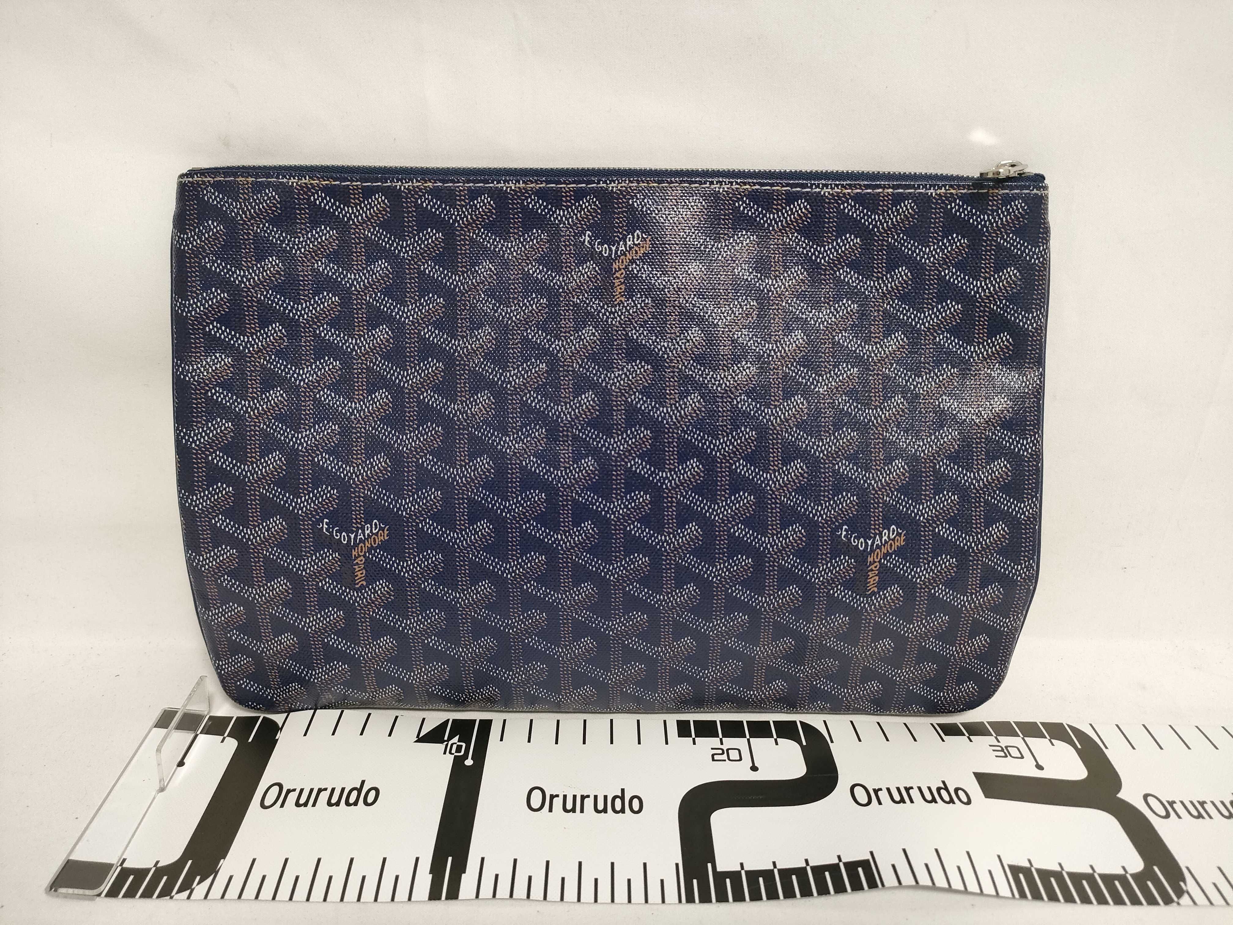 Sena MM PVC Clutch Bag, Navy — view 2