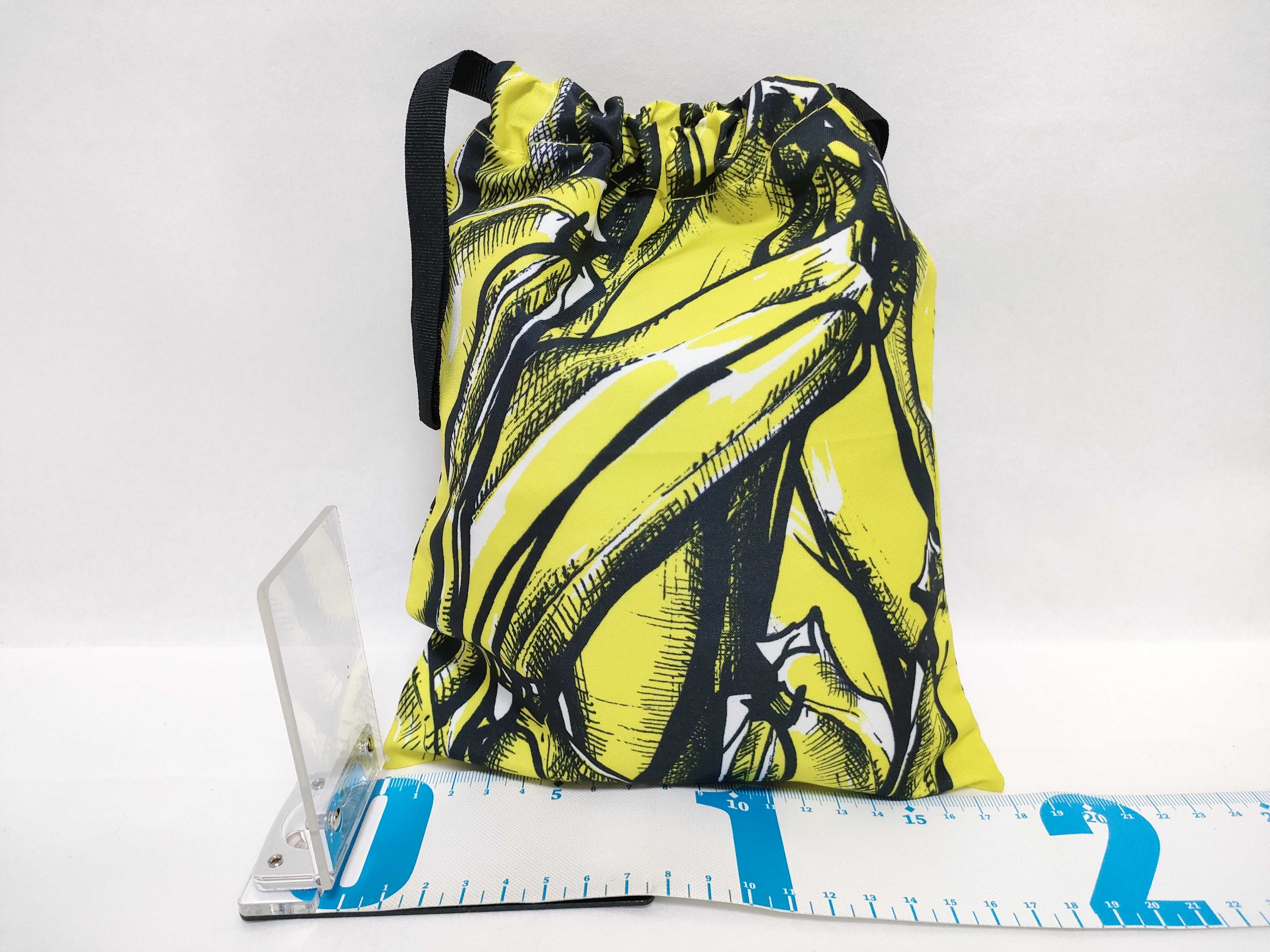 Nylon Prada Novelty Banana Pattern Drawstring Pouch Bag Pouch — view 2