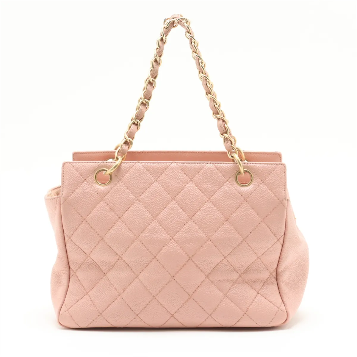 Matelasse caviar skin chain shoulder bag pink gold hardware 6404811 6th series — view 2