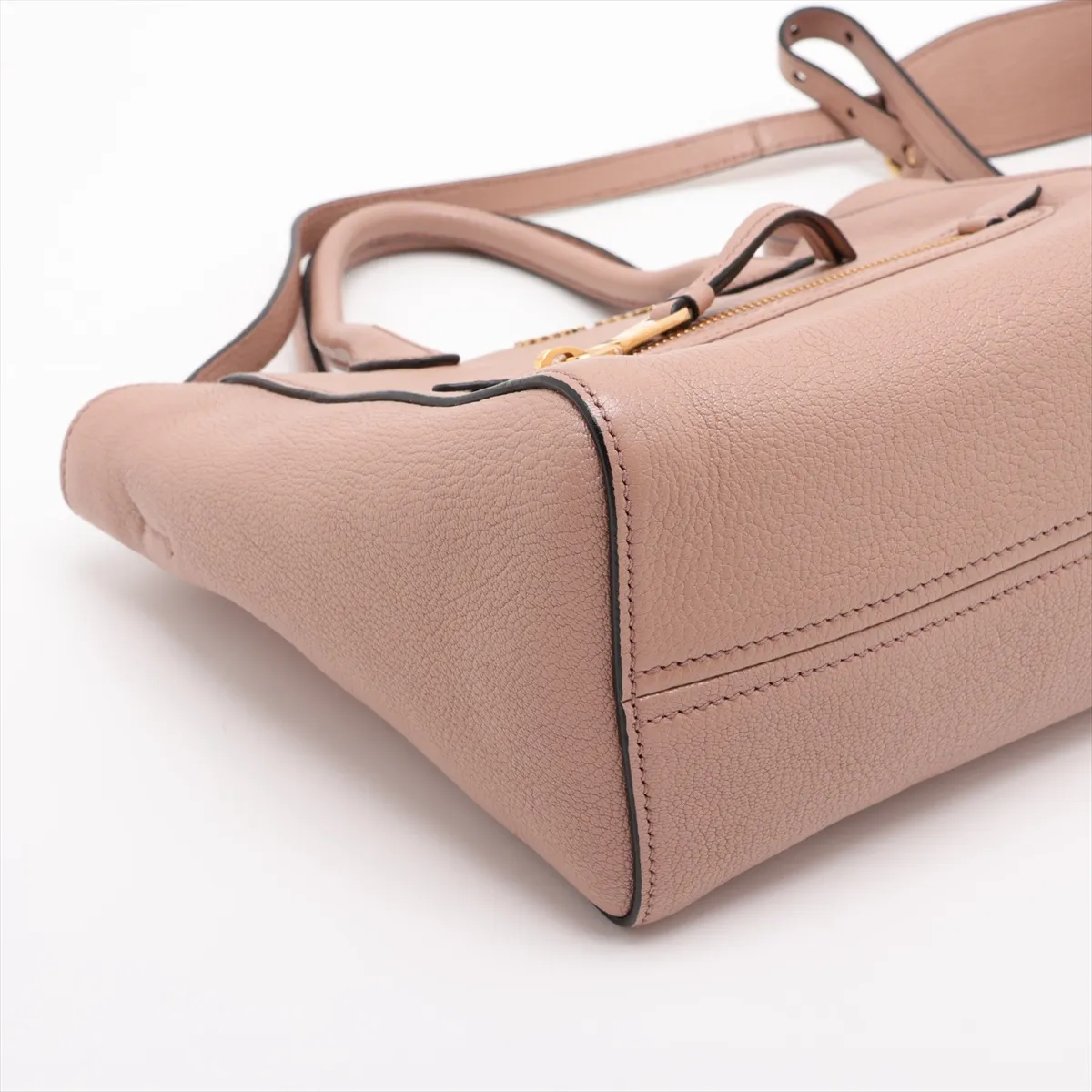 Madras Leather 2-Way Handbag, Pink, 5BG143 — view 4