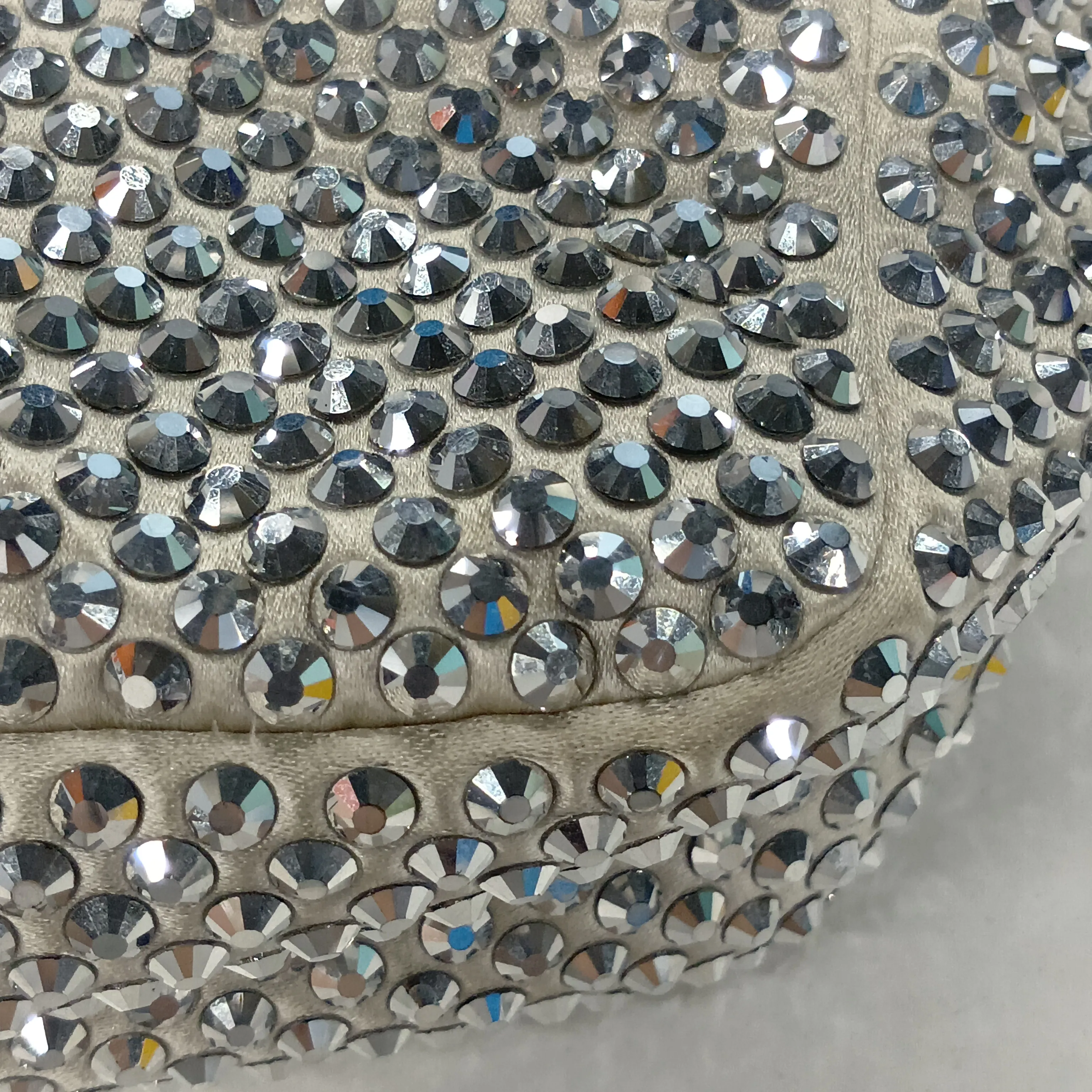 satin and jeweled handbag, silver — view 12