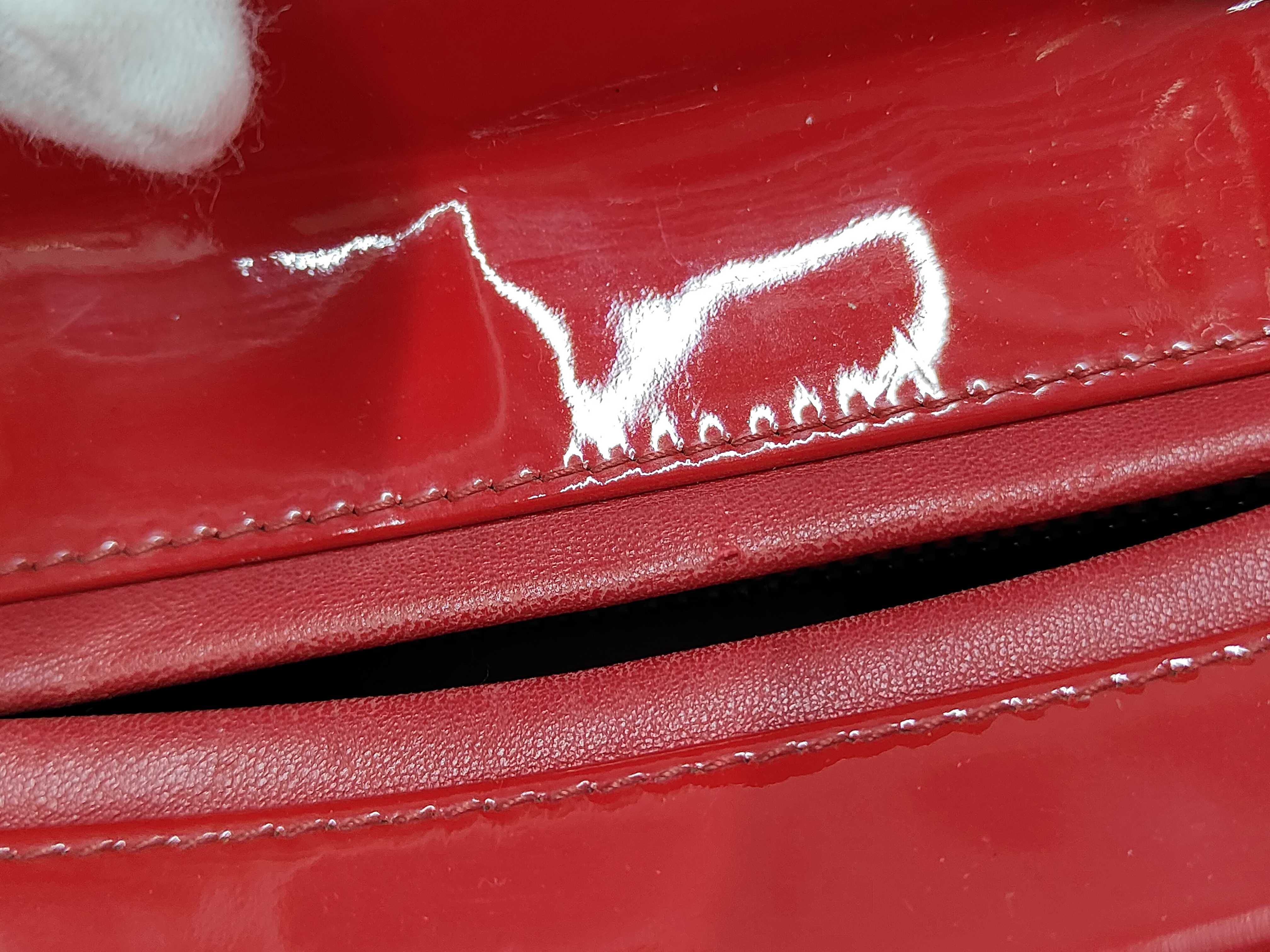 Lady Dior Cannage Patent Leather 2-Way Handbag Red Handbag — view 11