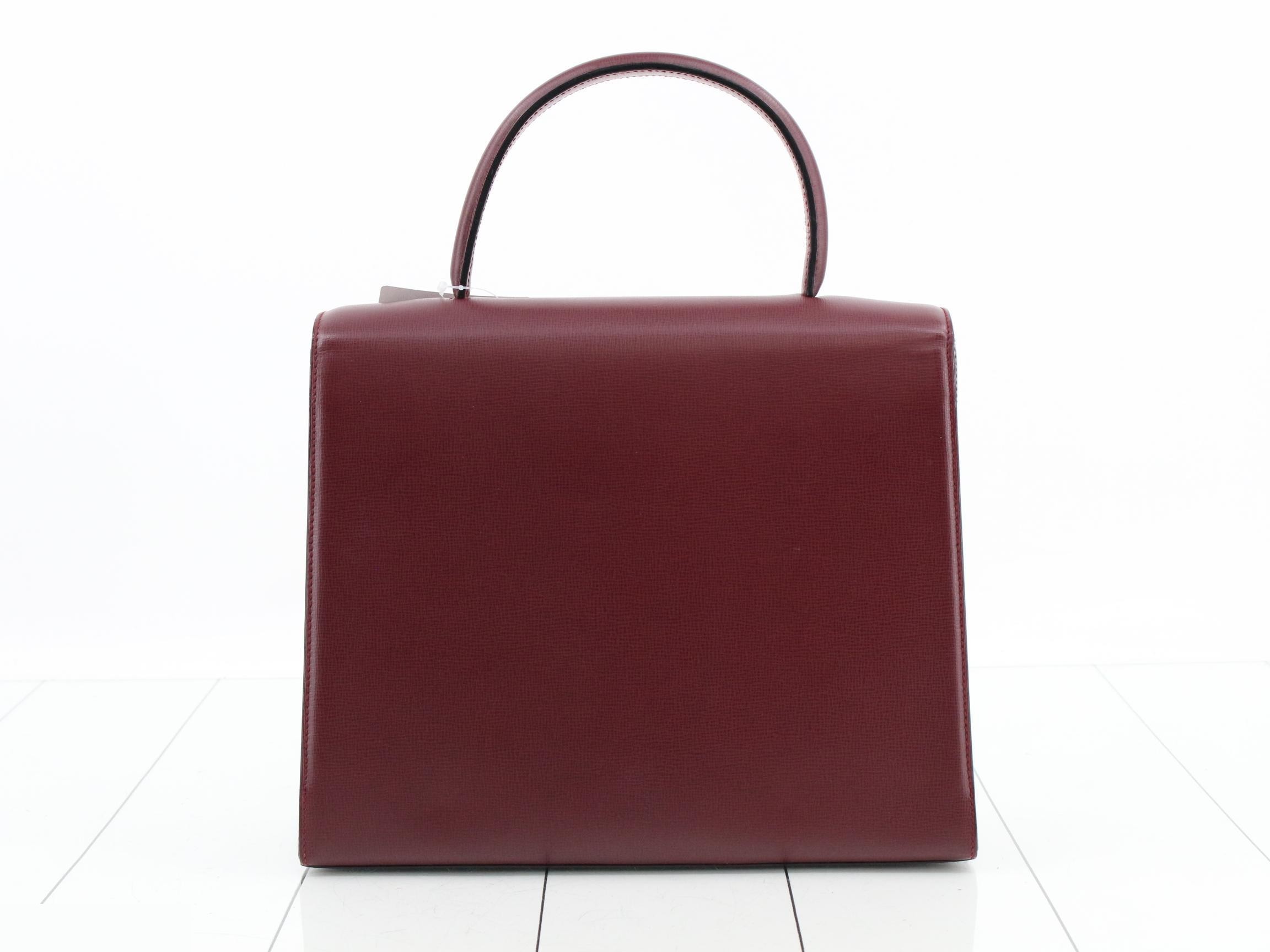 Must Line Leather Handbag, Bordeaux — view 2