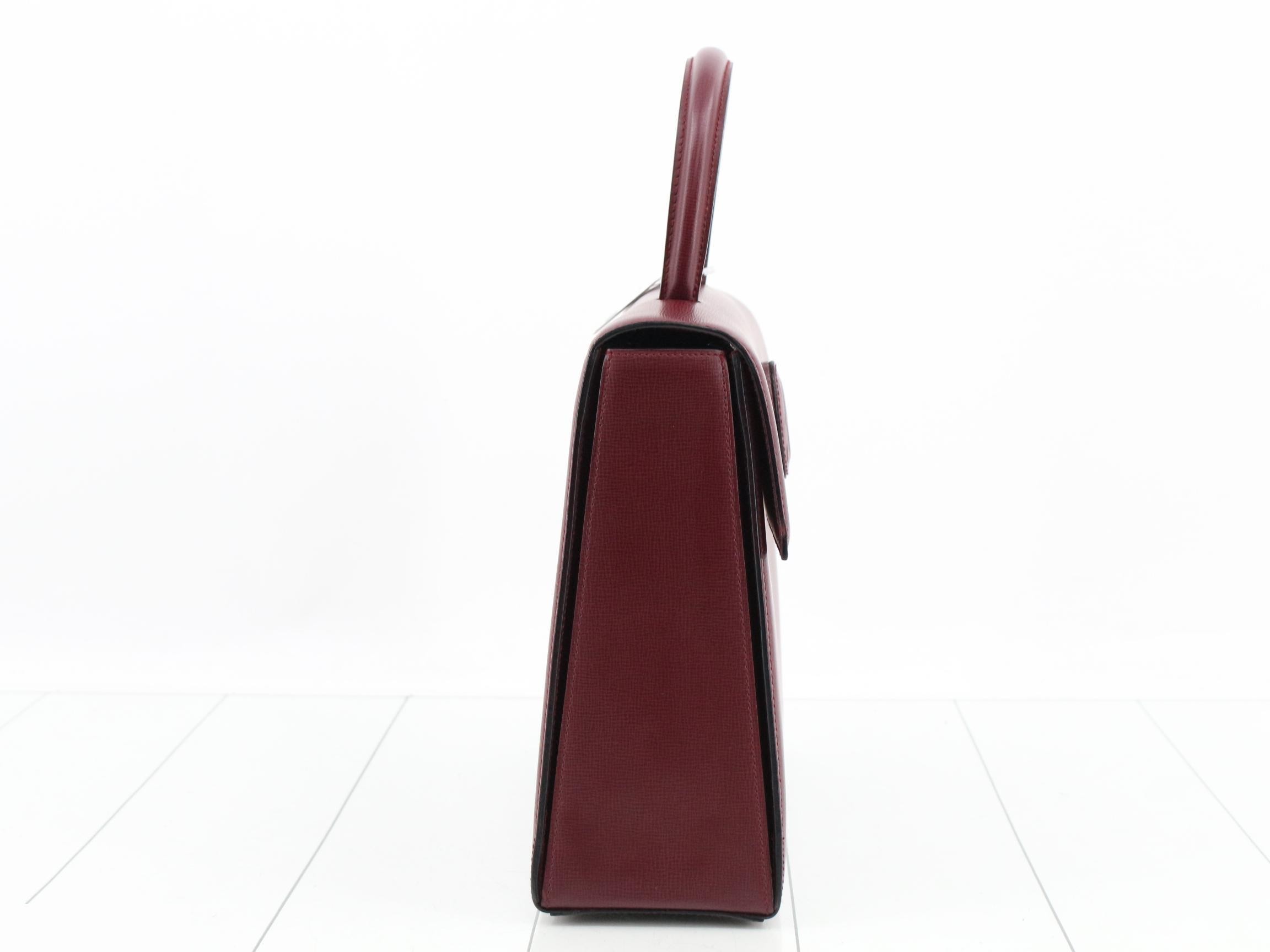 Must Line Leather Handbag, Bordeaux — view 4