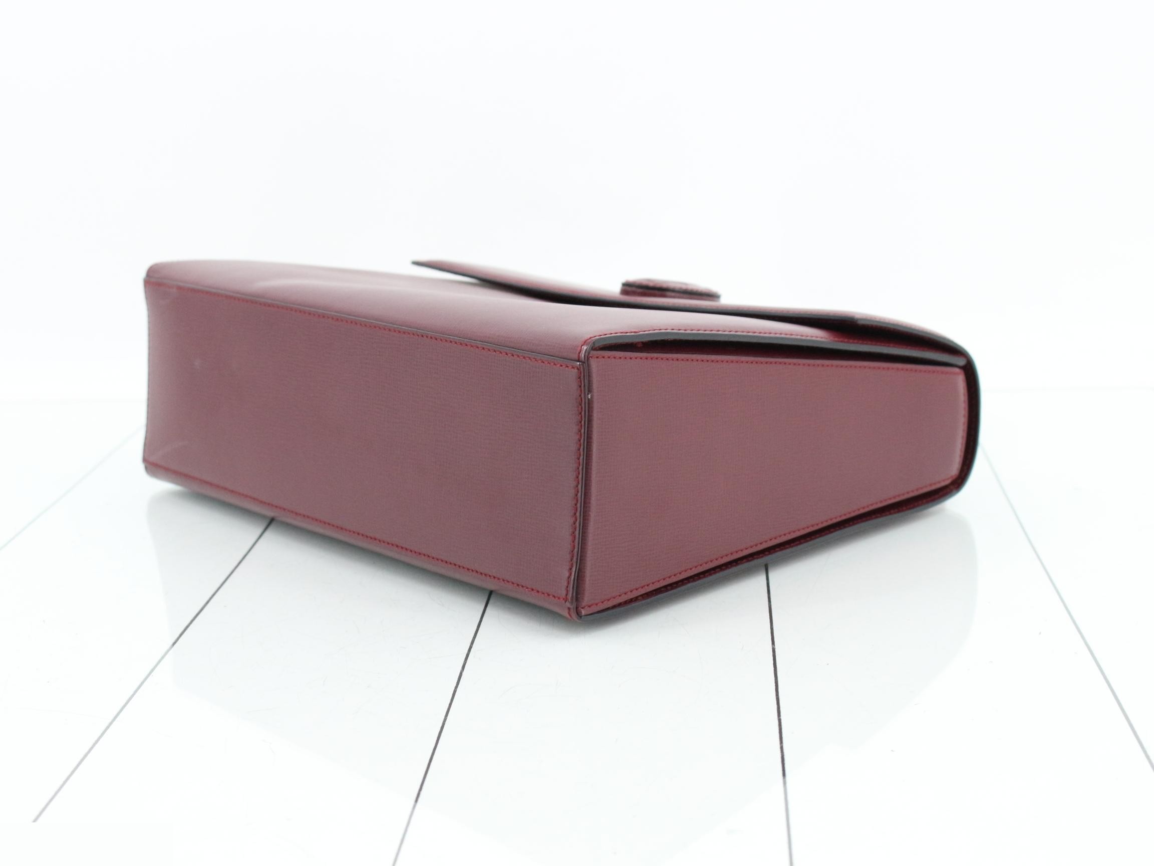 Must Line Leather Handbag, Bordeaux — view 6