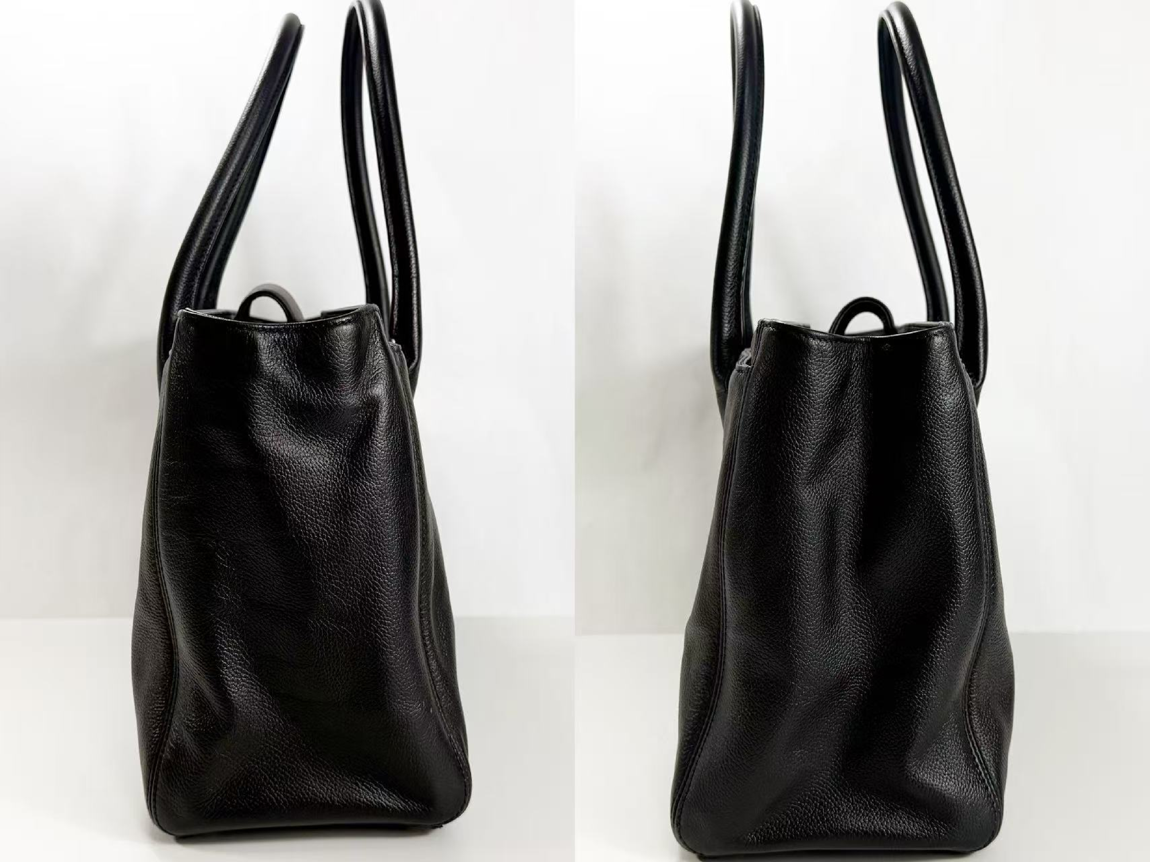Black Executive Tote Bag, W35/H24/D14cm (approx.), serial number in the 18 range. Includes shoulder strap, pouch, authenticity card, and seal. Vintage gold hardware. Item number 18023968. — view 11