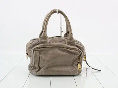 Leather Triangle Plate Handbag