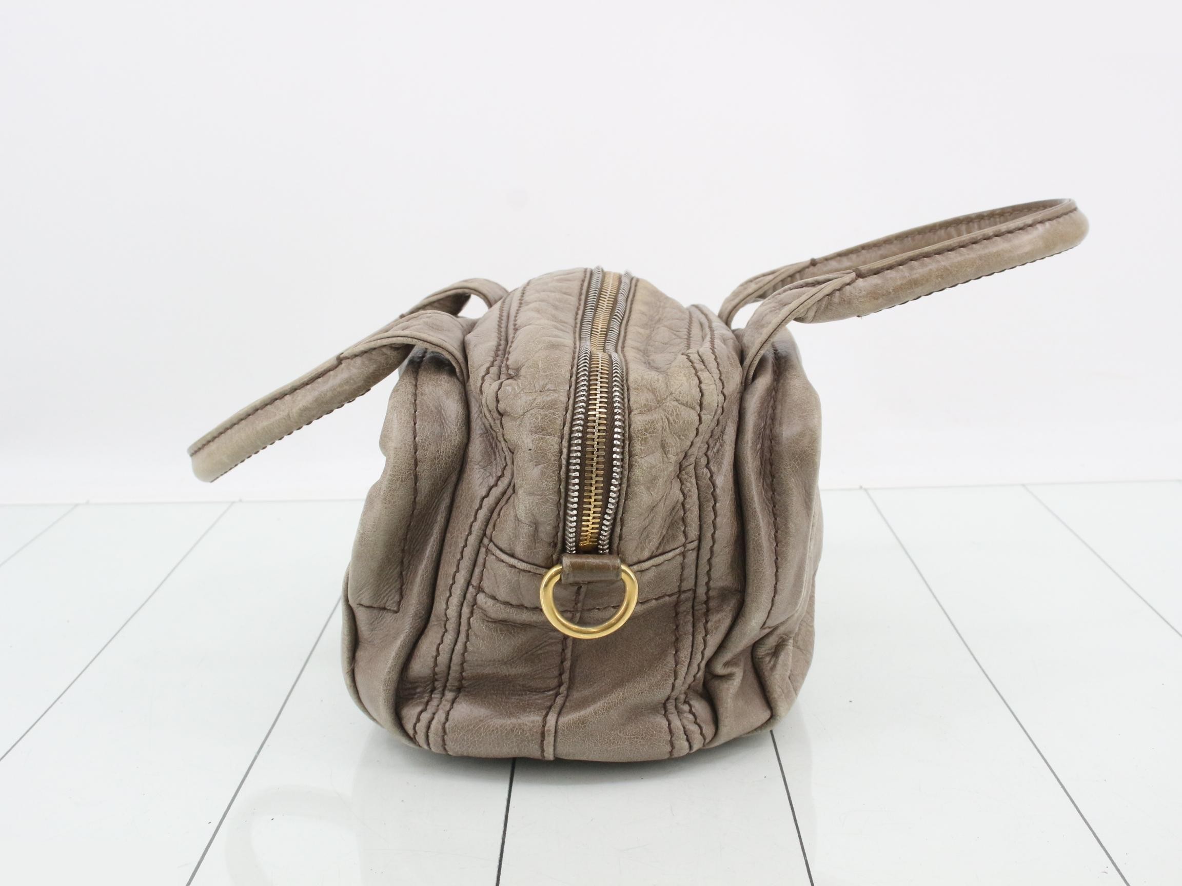 Leather Triangle Plate Handbag — view 4