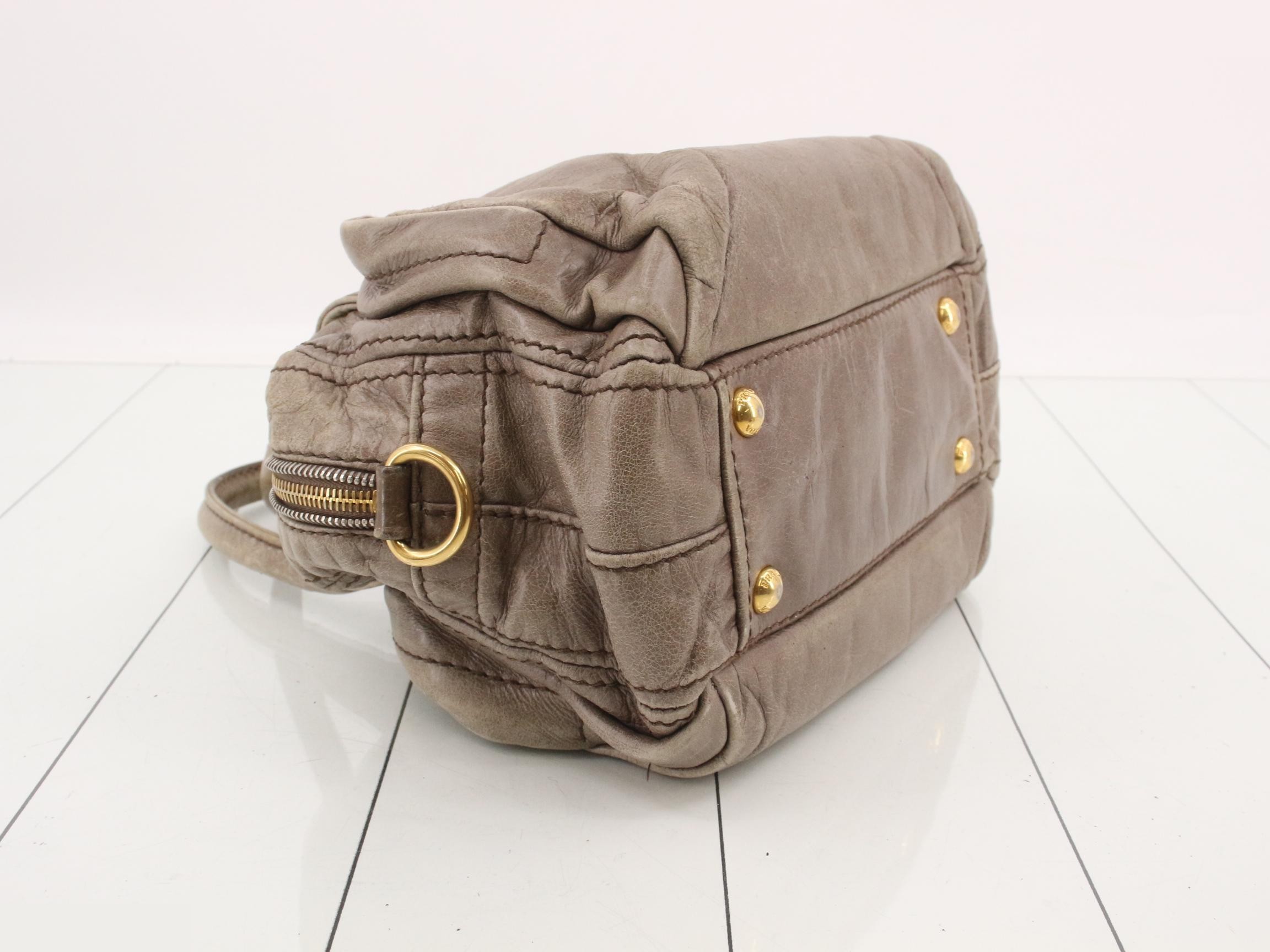 Leather Triangle Plate Handbag — view 5