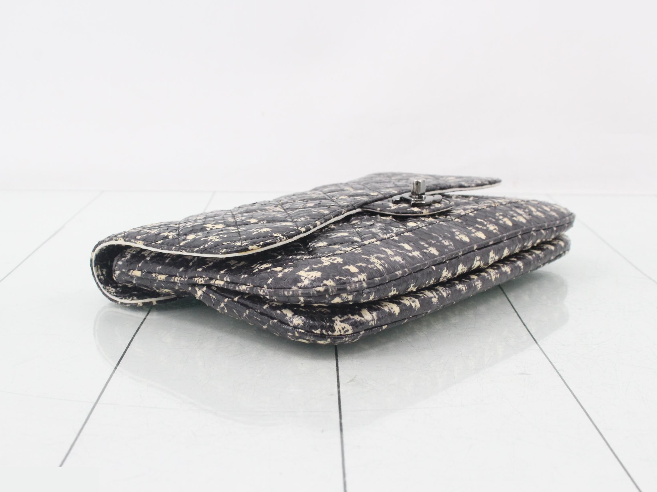 Matelassé Chain Python Shoulder Bag — view 5