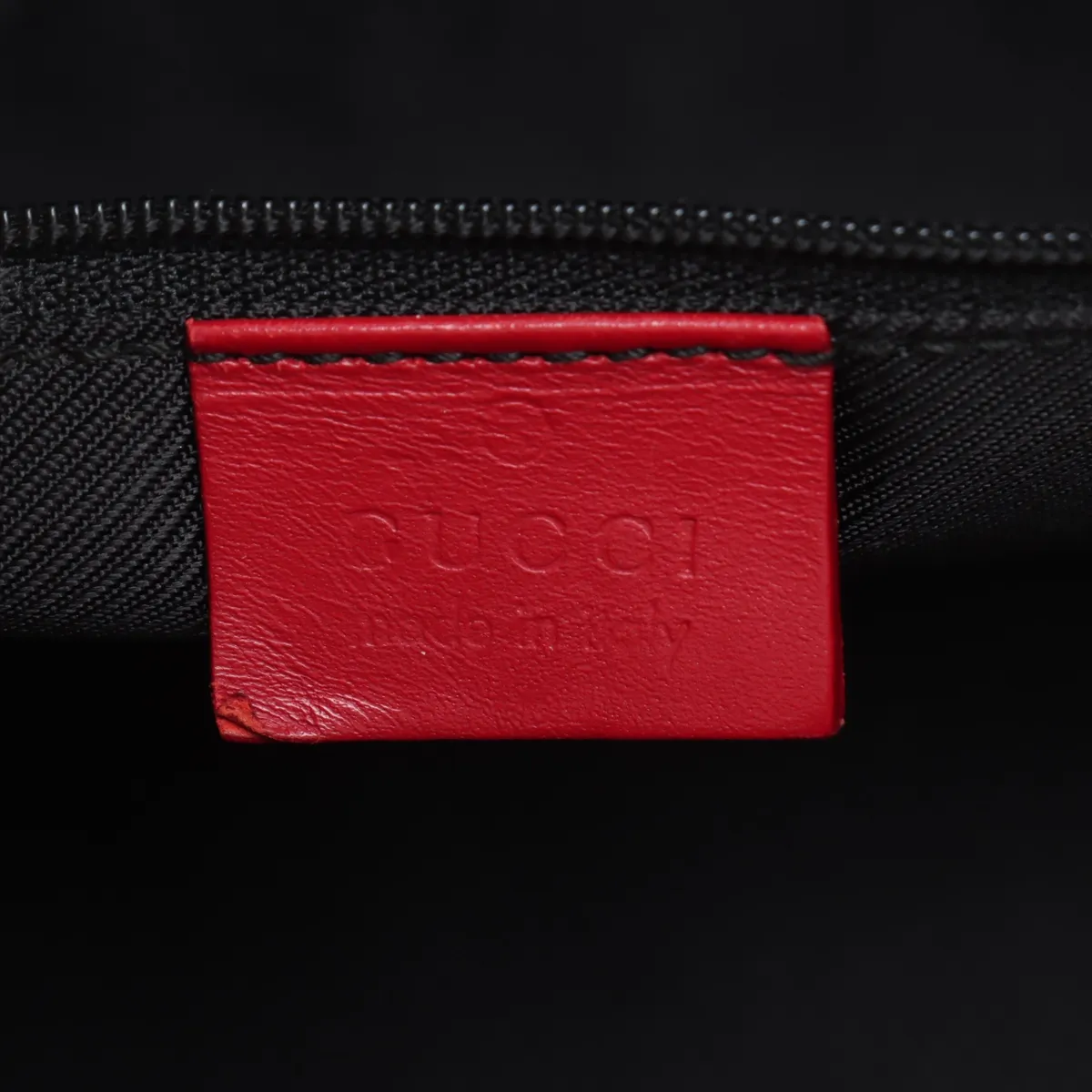GG Canvas Jackie Canvas x Leather Shoulder Bag Beige x Red — view 9