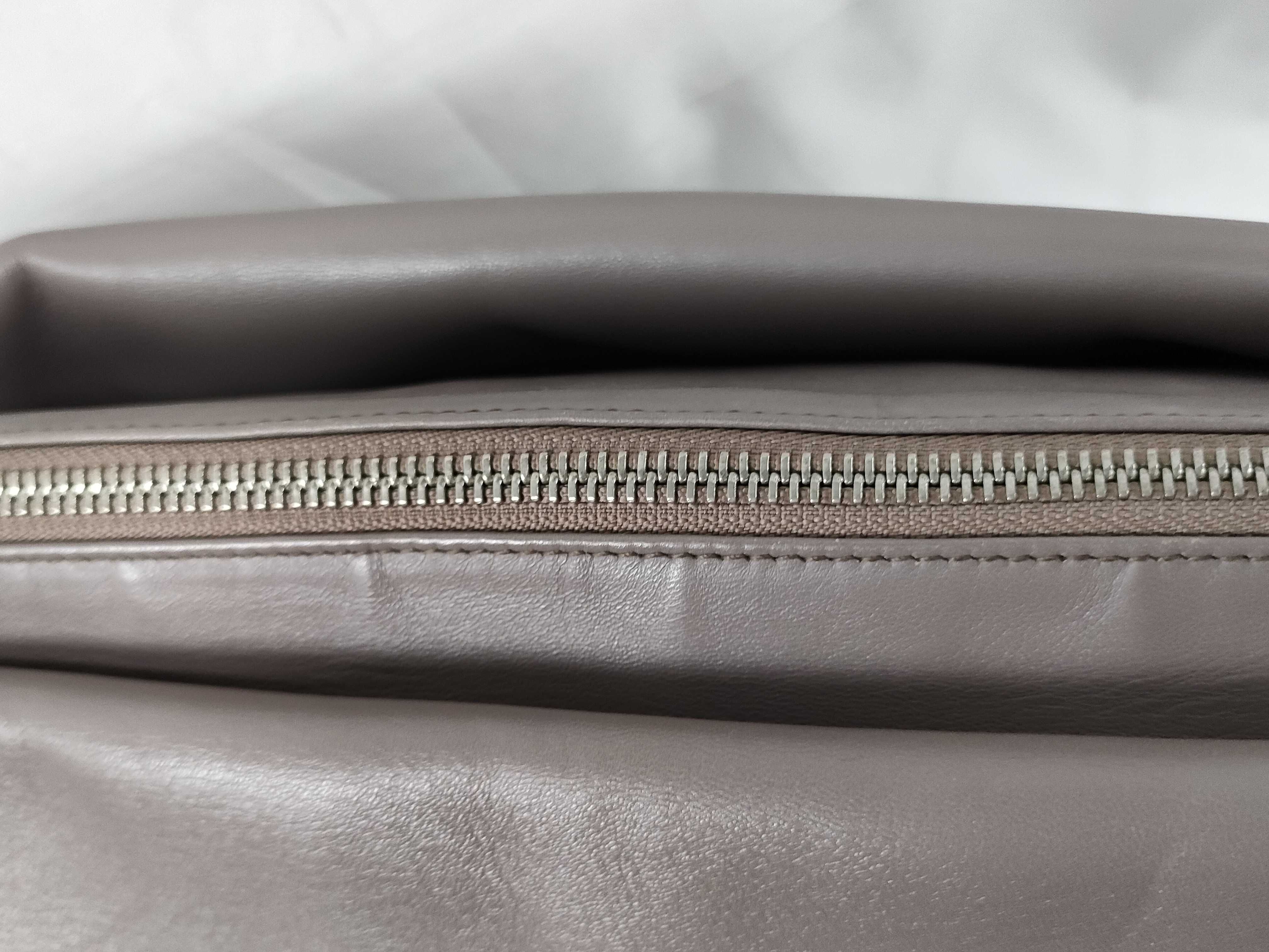 ID- Cannage Granville Cow Skin 2-Way Handbag Gray #09MA009 Handbag — view 7