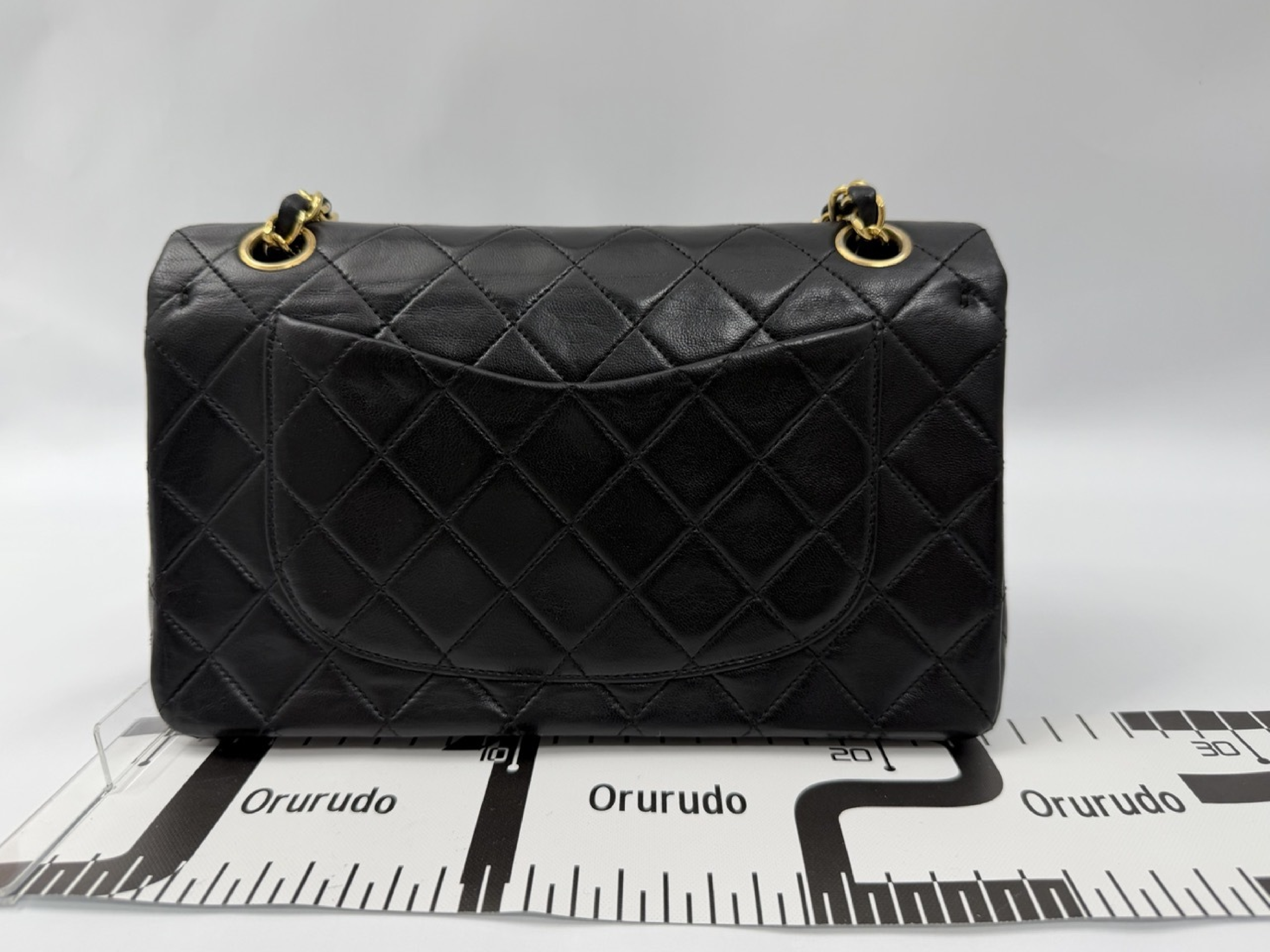 Matelassé Double Flap Shoulder Bag (Black, Series 0) — view 2