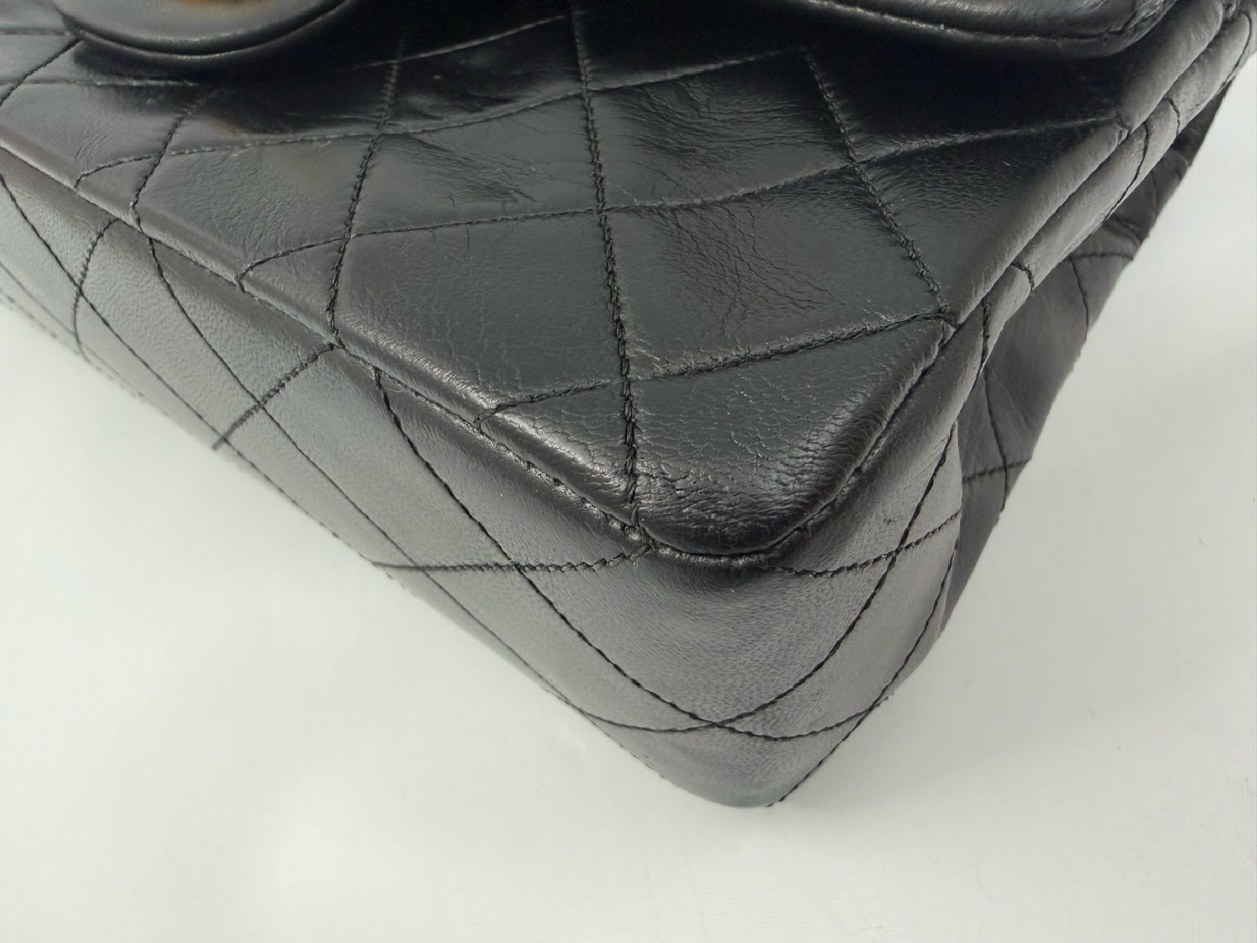 Matelassé Double Flap Shoulder Bag (Black, Series 0) — view 6