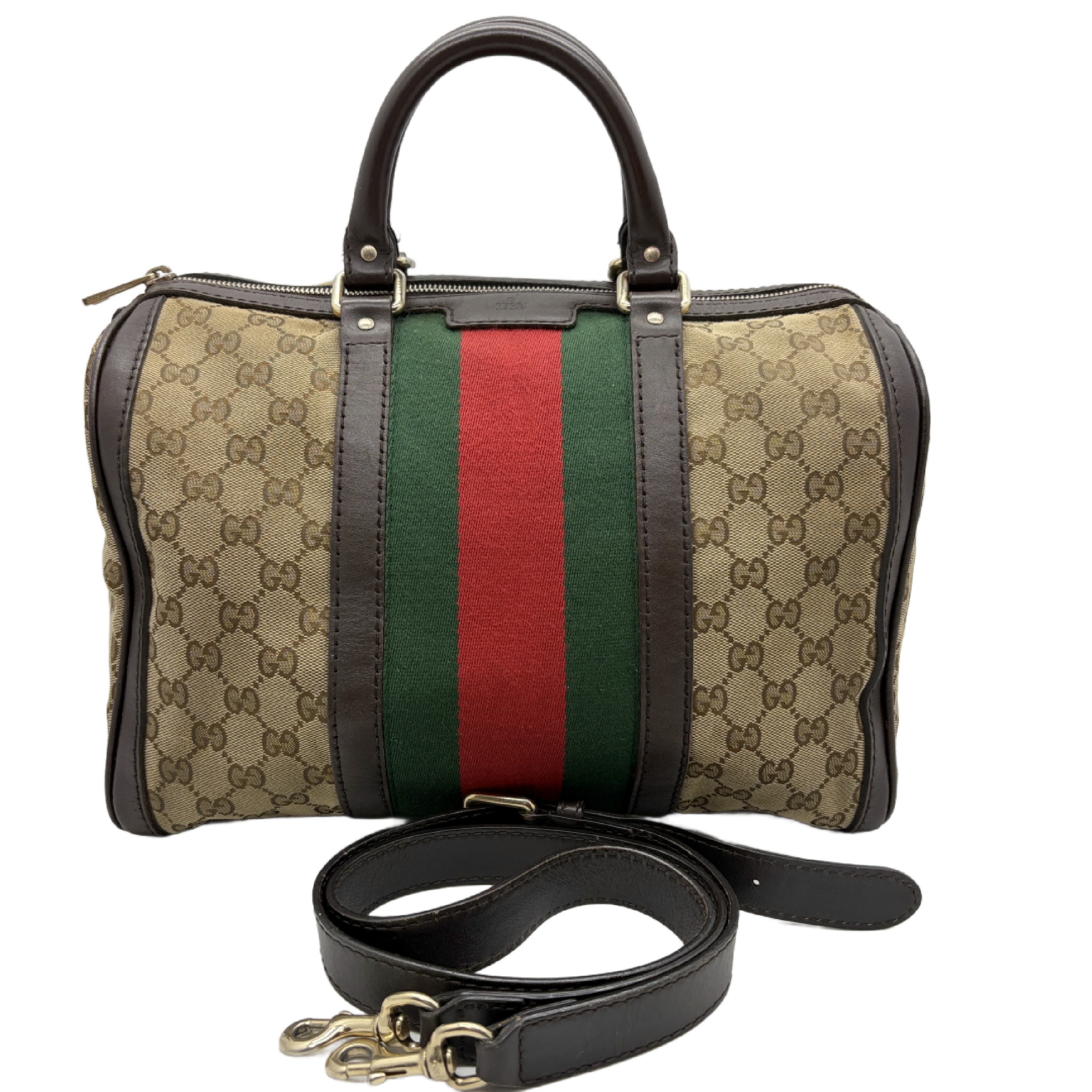 Sherry Line Canvas Boston Bag