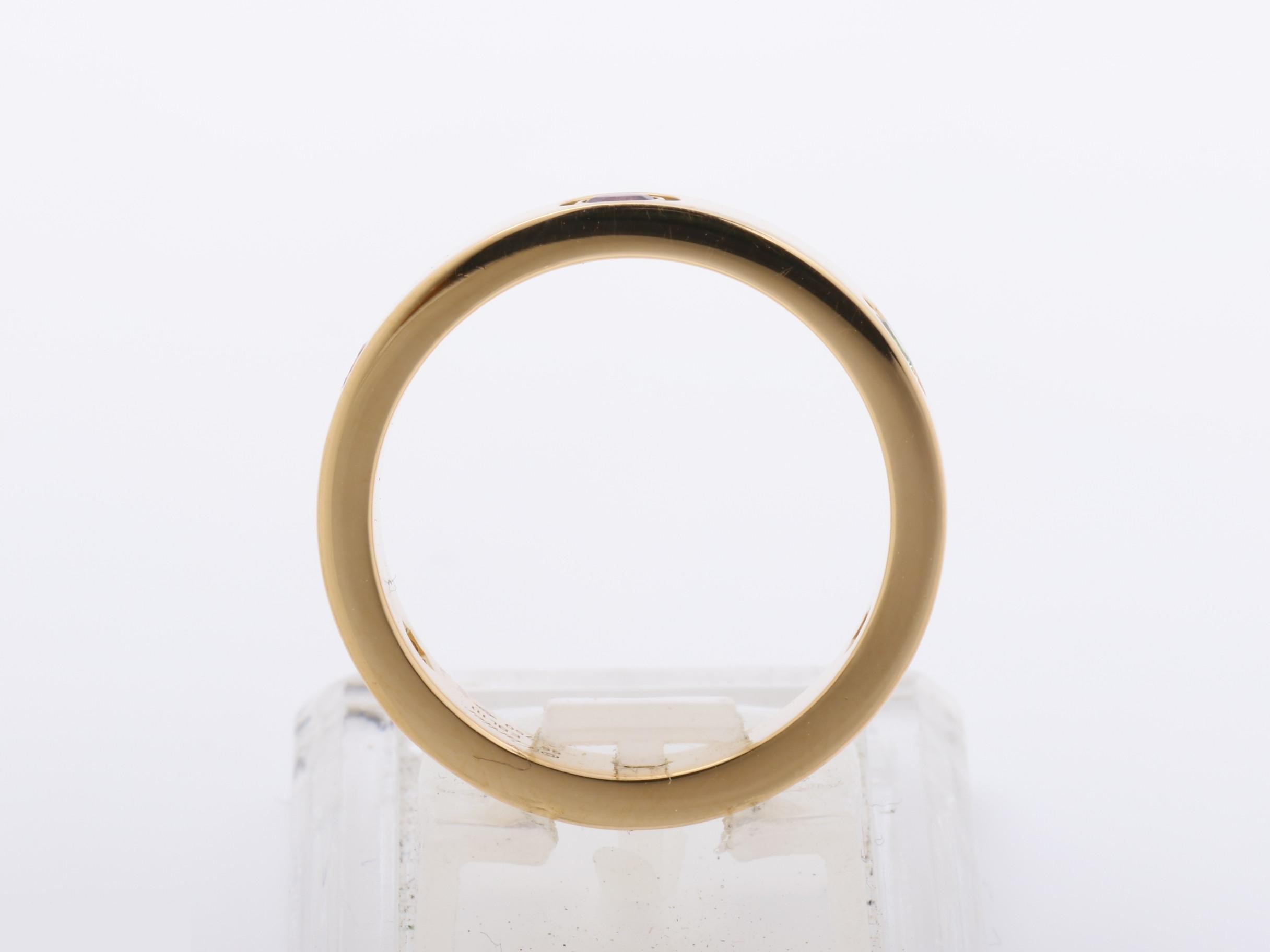 Au750PG Love Multicolor Stone Ring, Size 55, 9.3g — view 5