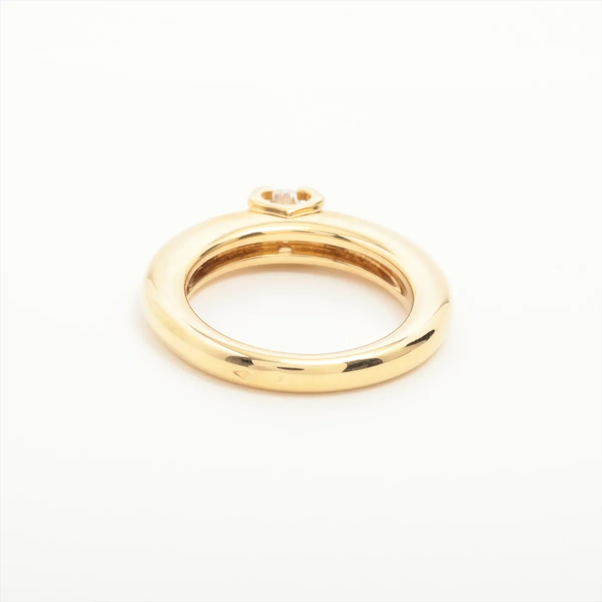 C de Cartier Solitaire Diamond Ring, 750 (Yellow Gold), 7.8g, 50 diamonds, approximately 4.40mm in diameter, 64KM, hallmark damaged, 030 stamp. — view 2