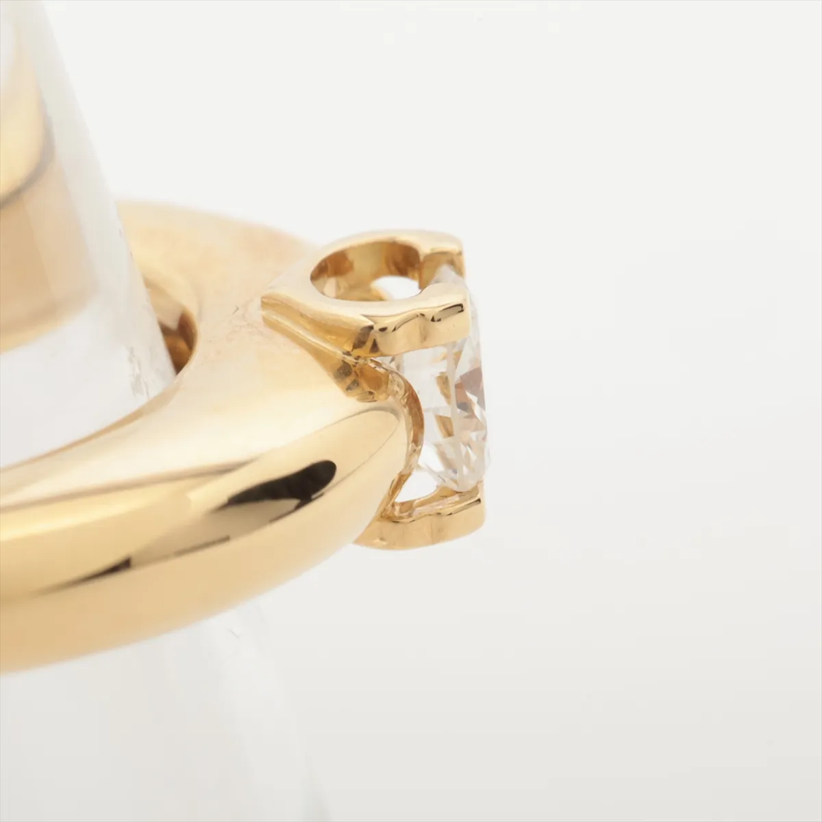 C de Cartier Solitaire Diamond Ring, 750 (Yellow Gold), 7.8g, 50 diamonds, approximately 4.40mm in diameter, 64KM, hallmark damaged, 030 stamp. — view 5