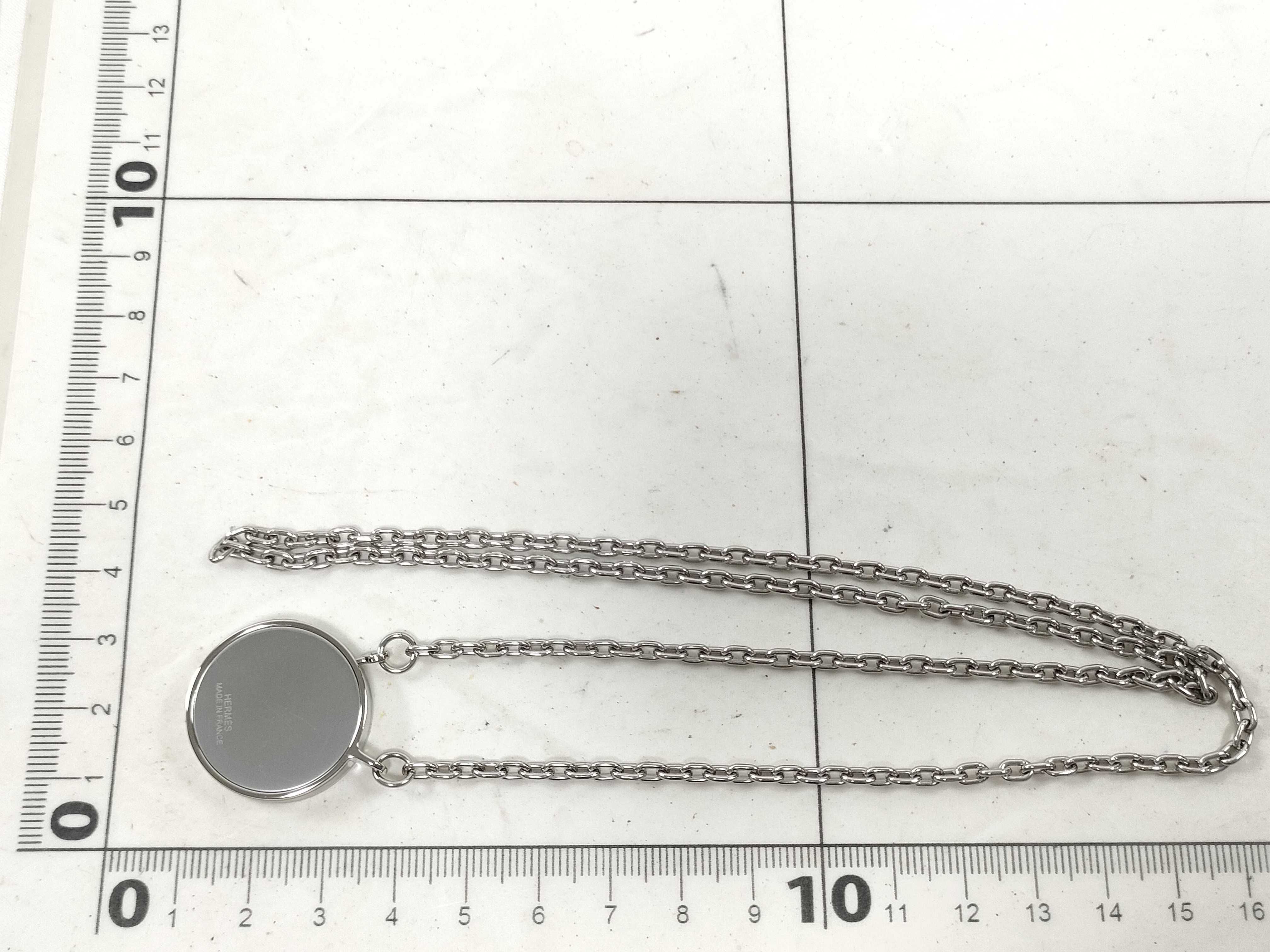 Labyrinth Necklace, Dune x Matte Silver Hardware, Unused, Hermes Necklace — view 6